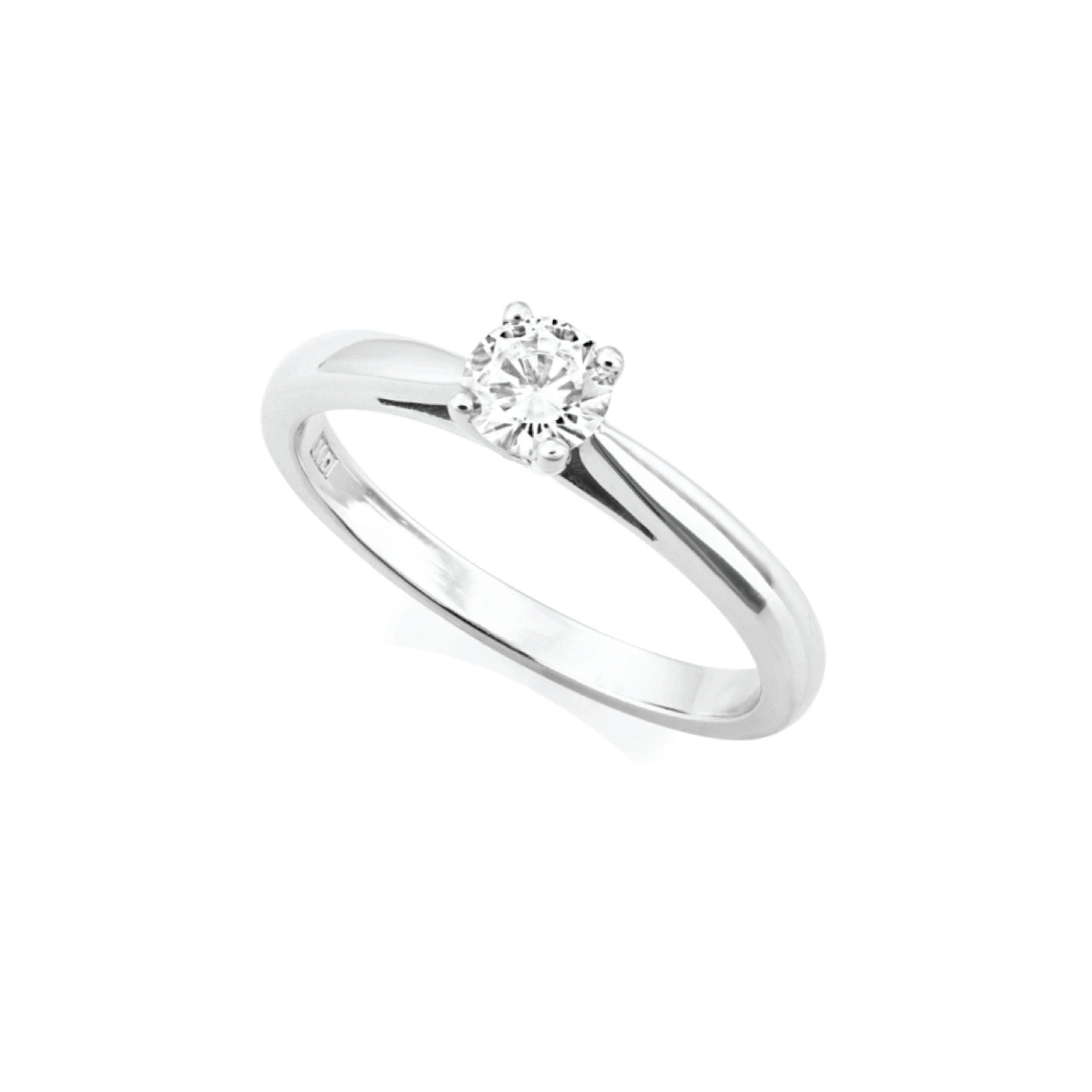 Platinum Brilliant Cut Diamond Ring 0.30ct HVVS2 GIA