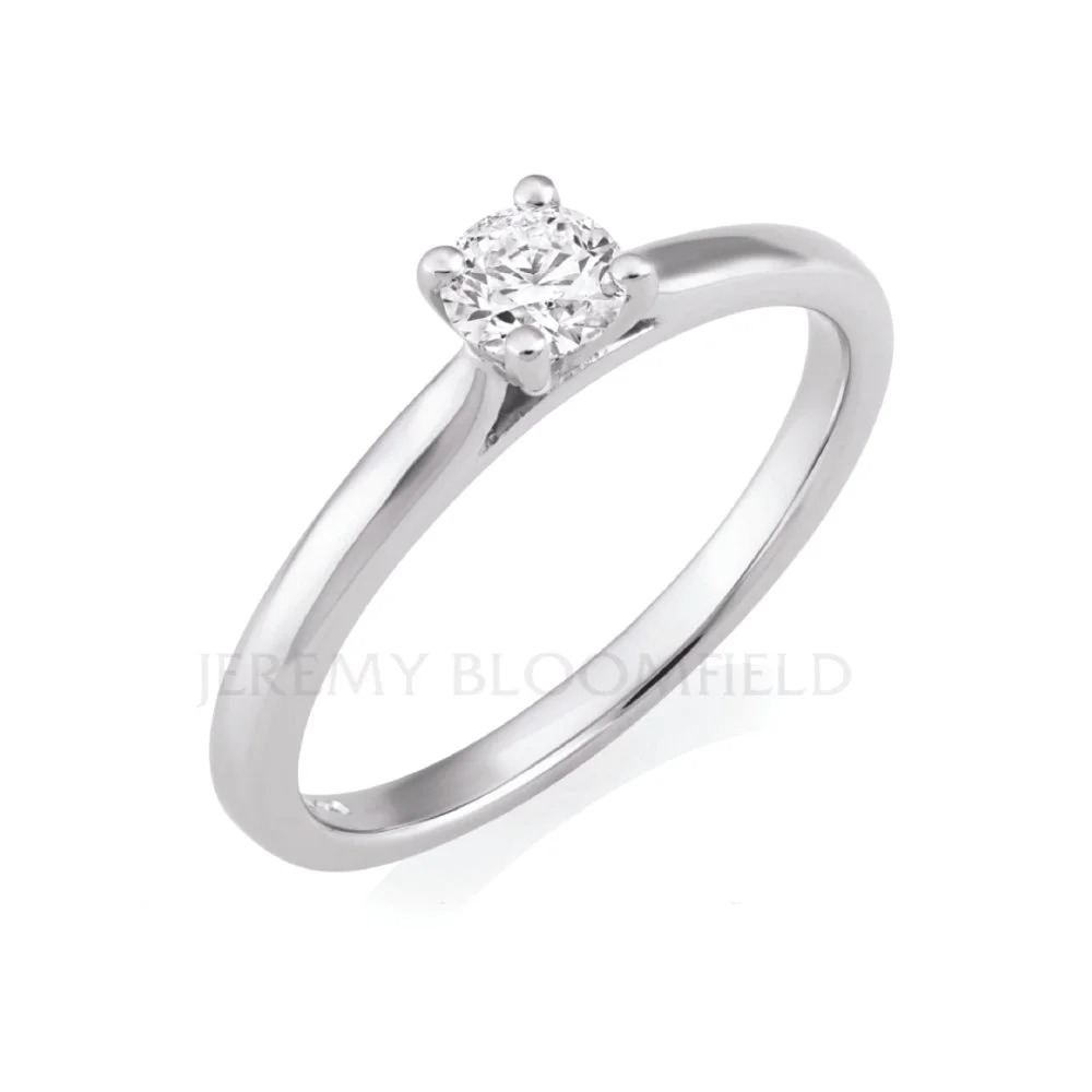 Round Brilliant Diamond Solitaire in Platinum 0.30ct GIA