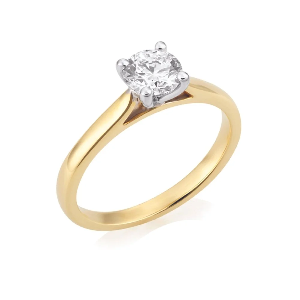 Classic Set Round Brilliant Solitaire Ring 0.70ct EVS2 GIA