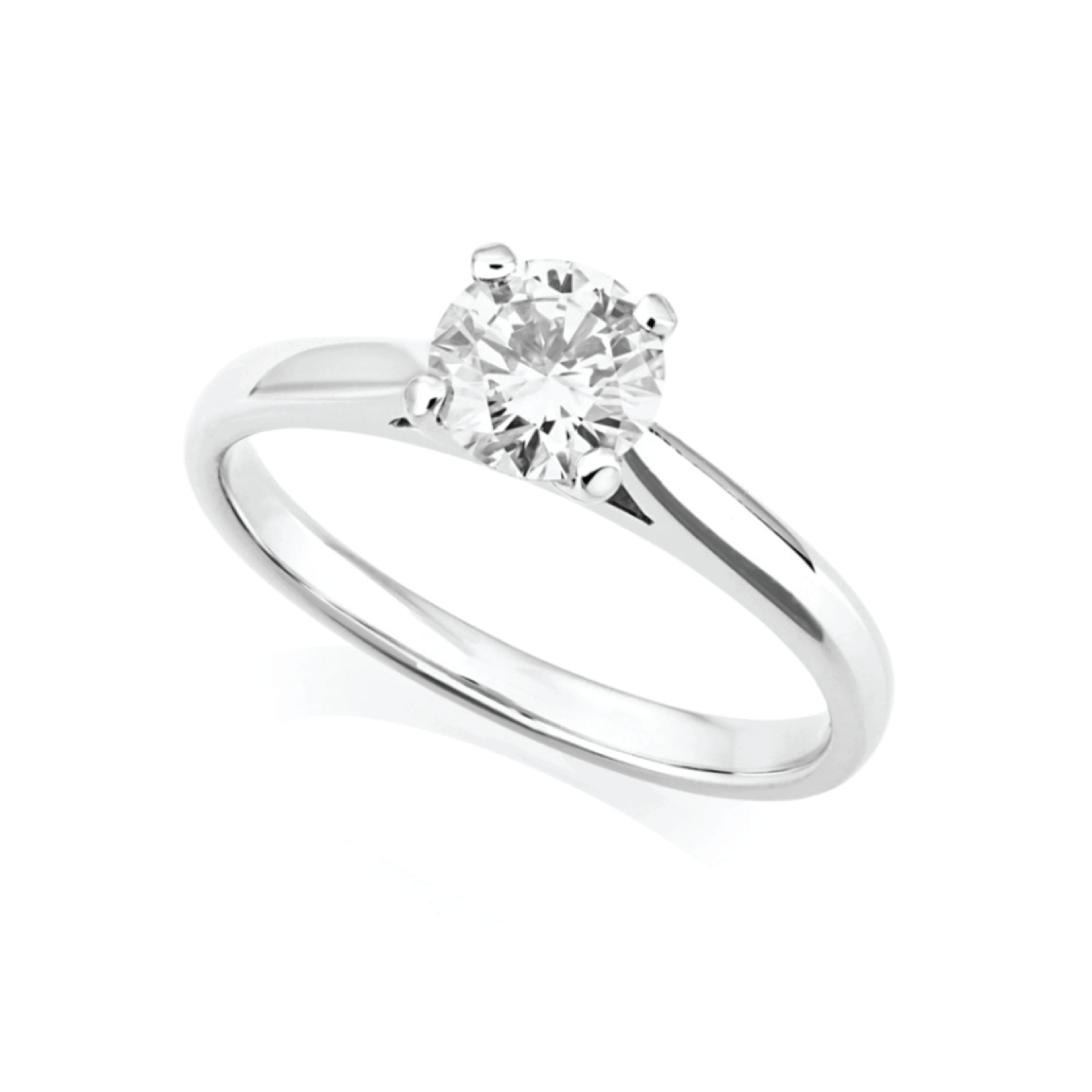 Round Brilliant Diamond Solitaire in Platinum 0.80ct FVS2 GIA
