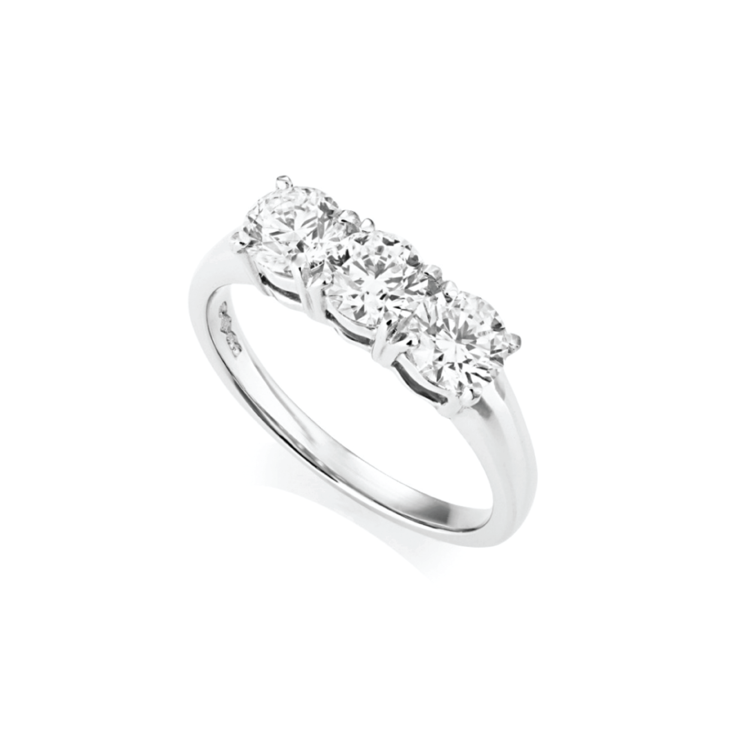 Platinum Diamond 3 Stone Ring 1.50ct GSI1 GIA