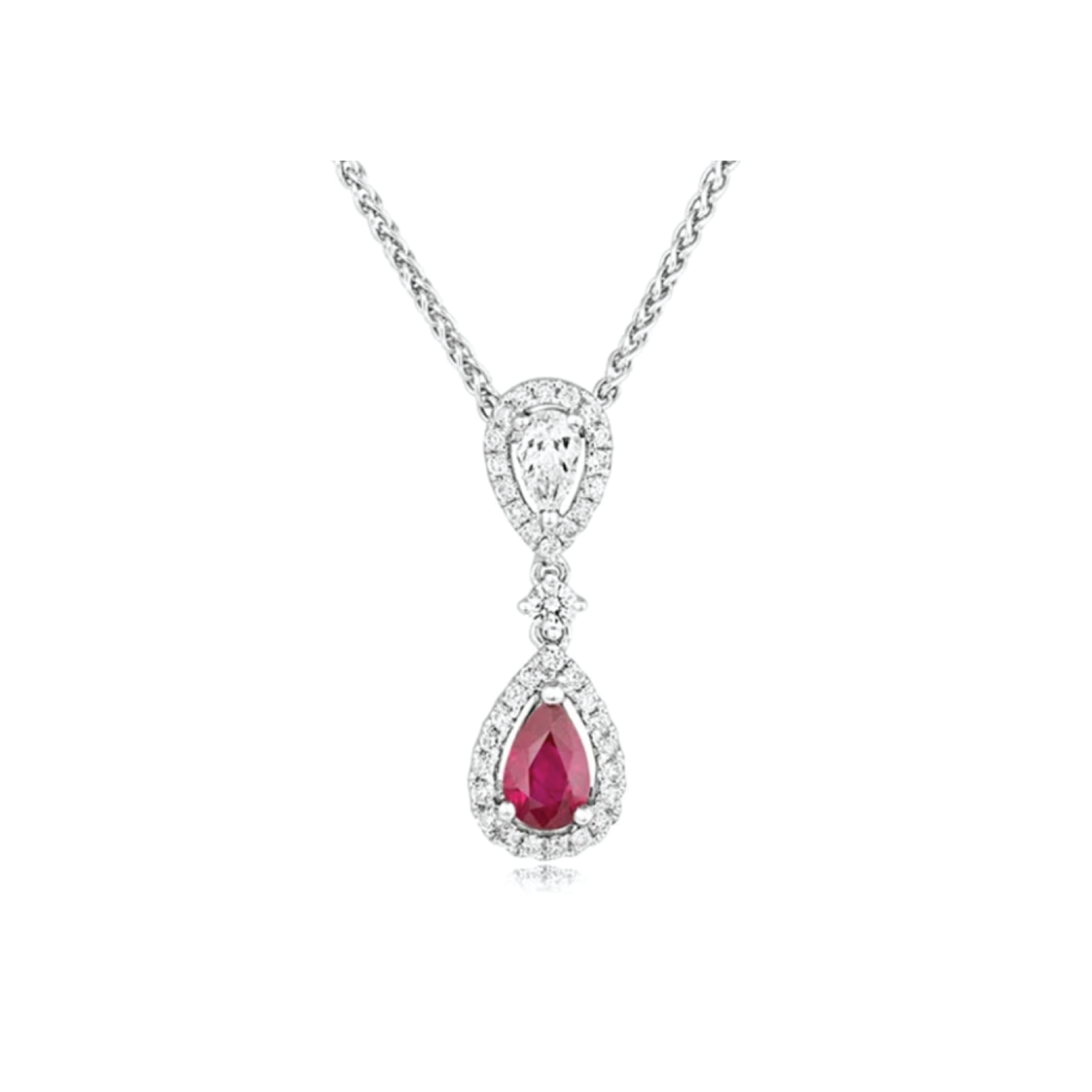Ruby and Diamond Reflection Pendant 0.45ct