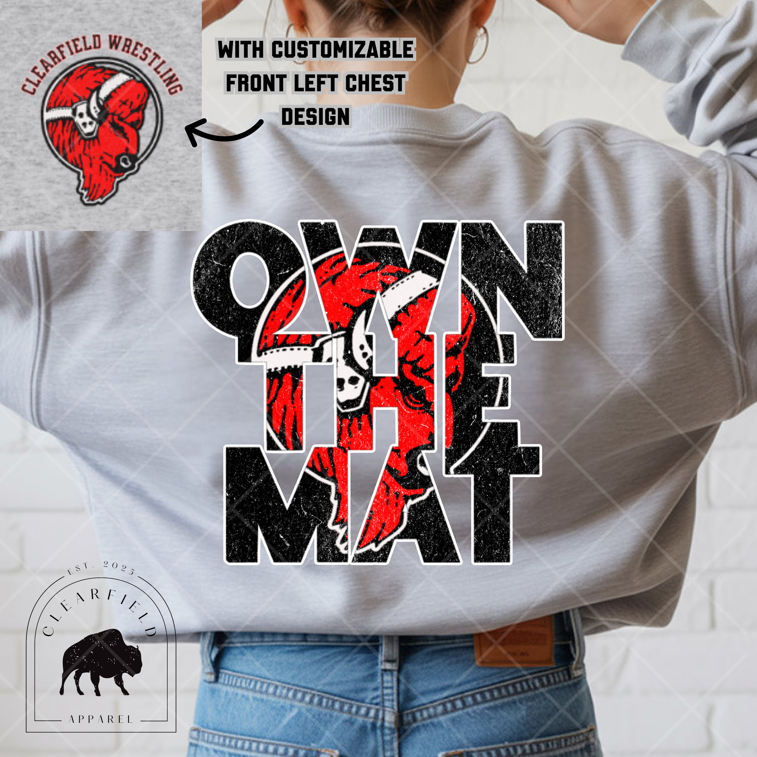 bison wrestling own the mat mockup.png