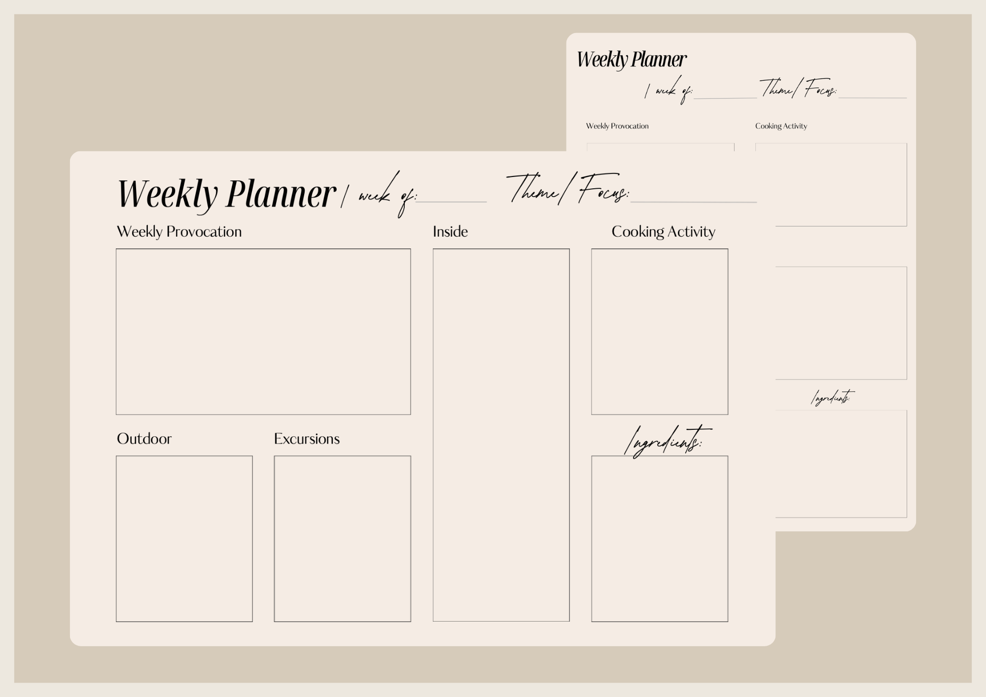 Joyora Weekly Play & Activity Planner