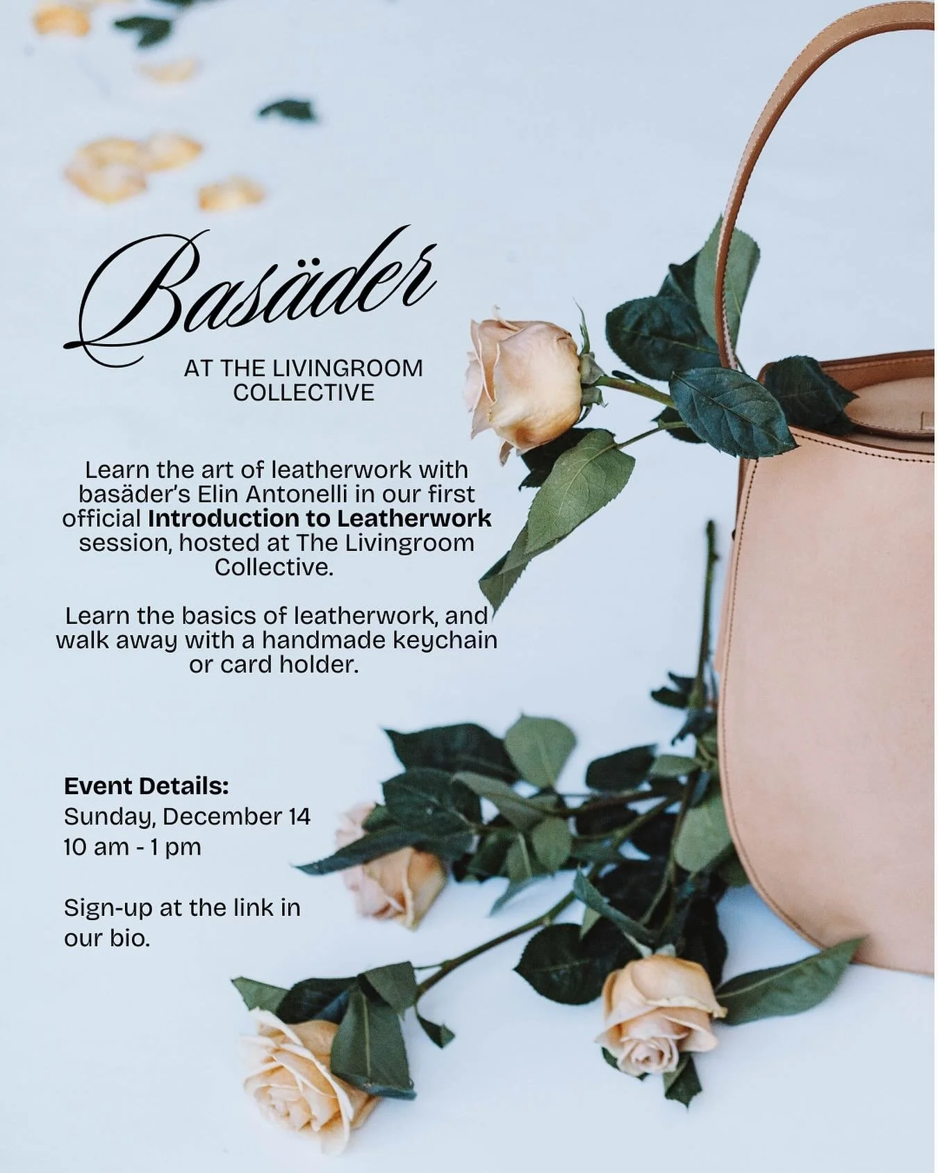 Hi everyone! We are very excited to be hosting our very own Elin Antonelli for a workshop in our new-and-improved studio space this upcoming weekend, on Sunday, December 14. 

Elin has been running bas&auml;der for the last 13 years, creating handmad