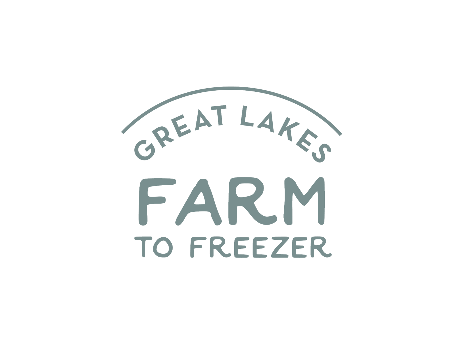 Great Lakes Farm to Freezer logo with text in a circular design on a black background.
