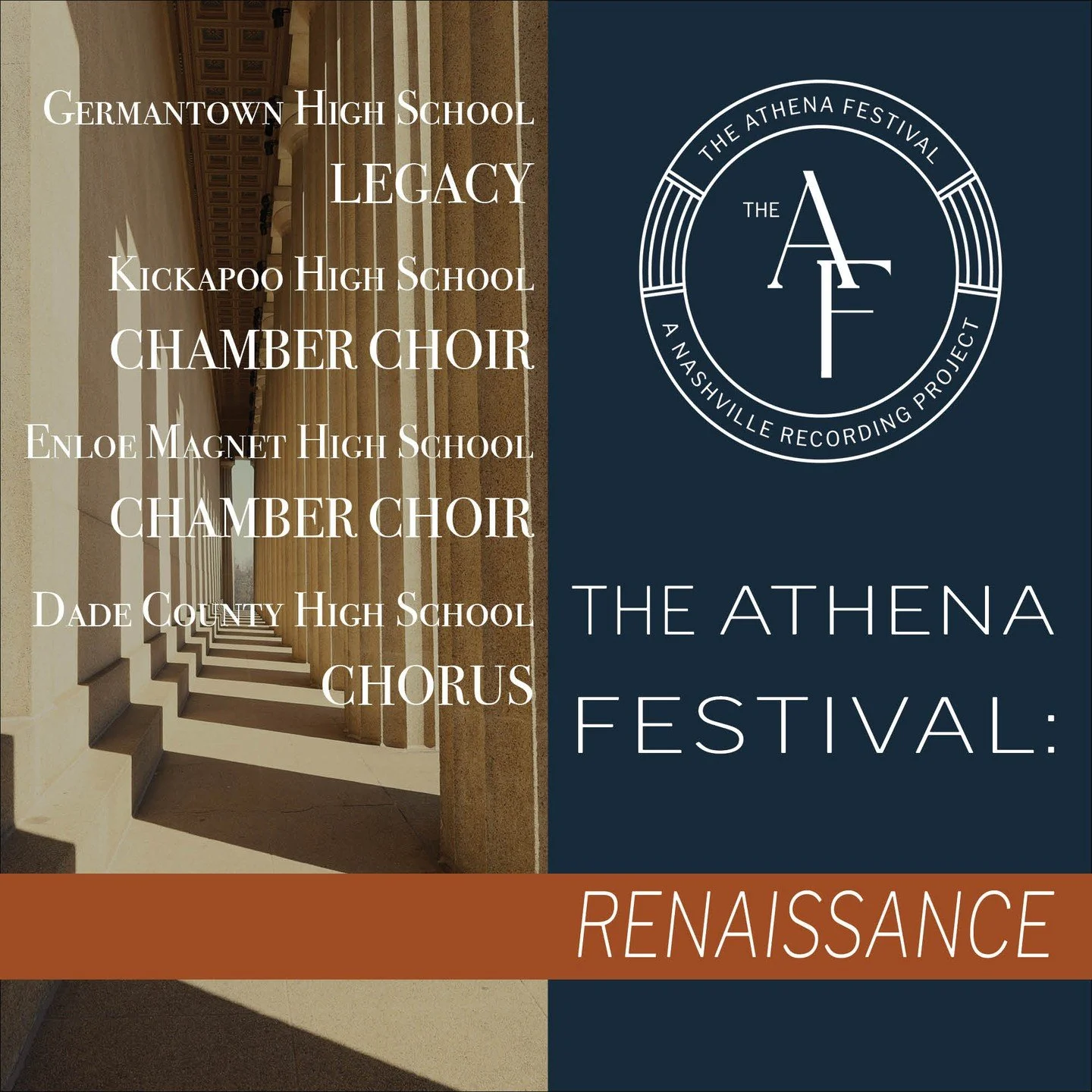 Coming soon to Apple Music, Spotify, and where ever you listen to great choral music! 

Our first release from Athena Festival Records features four FANTASTIC high school choirs singing gorgeous music from the Renaissance. 

Recorded, mixed, and mast
