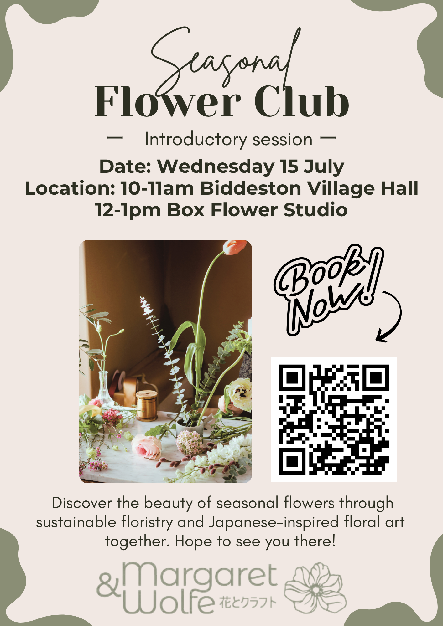 【Box Flower Studio】 Seasonal Flower Club - introductory session -