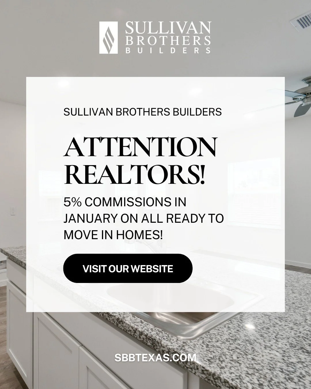 🚨 Attention Realtors! 🚨
Start the year strong with 5% commissions in January on every inventory home from Sullivan Brothers Builders. Our beautifully built homes, desirable communities, and strong buyer demand make closing easier than ever.

Select