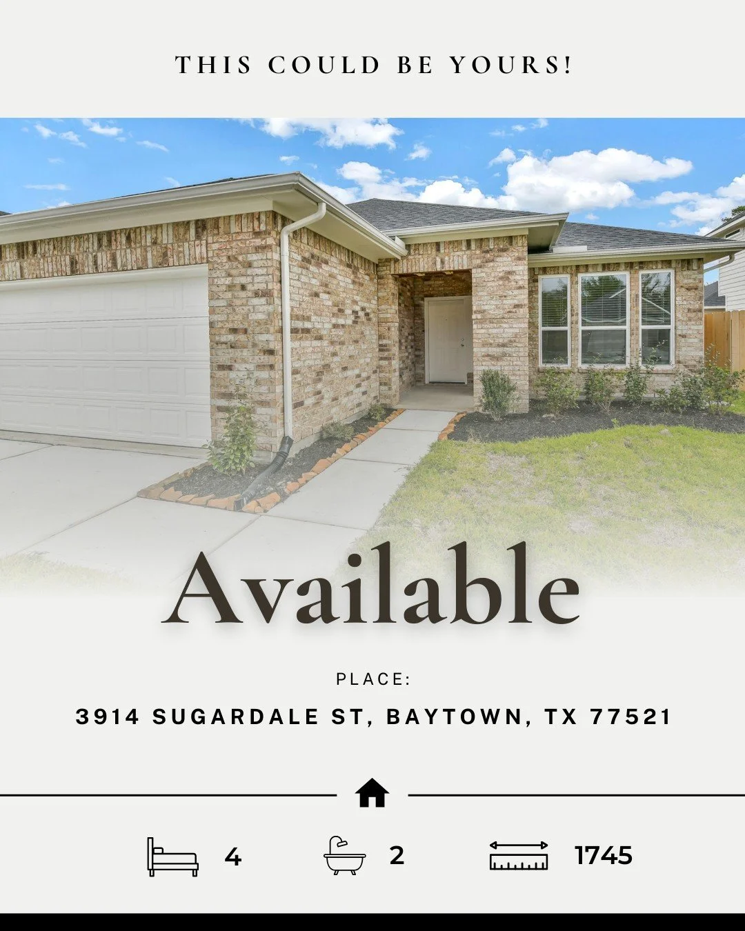 3914 Sugardale Street is available! This single-story features an open concept with a large pantry, an optional study, and an oversized utility room.

Visit our website to learn more about this home at www.sbbtexas.com/king-oaks-village

Schedule a t