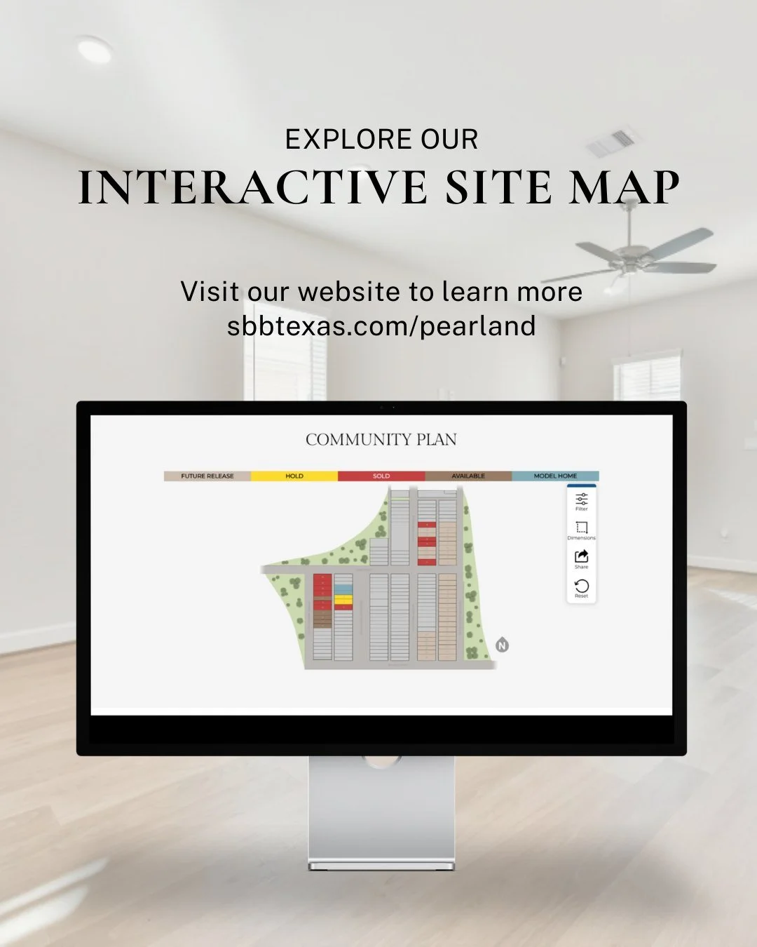 Explore our available homes by browsing through our interactive site map. Learn more about specific homes, get a feel of the neighborhood, and become a part of this growing community.

Visit our website to learn more about Pearland Old Townsite and t