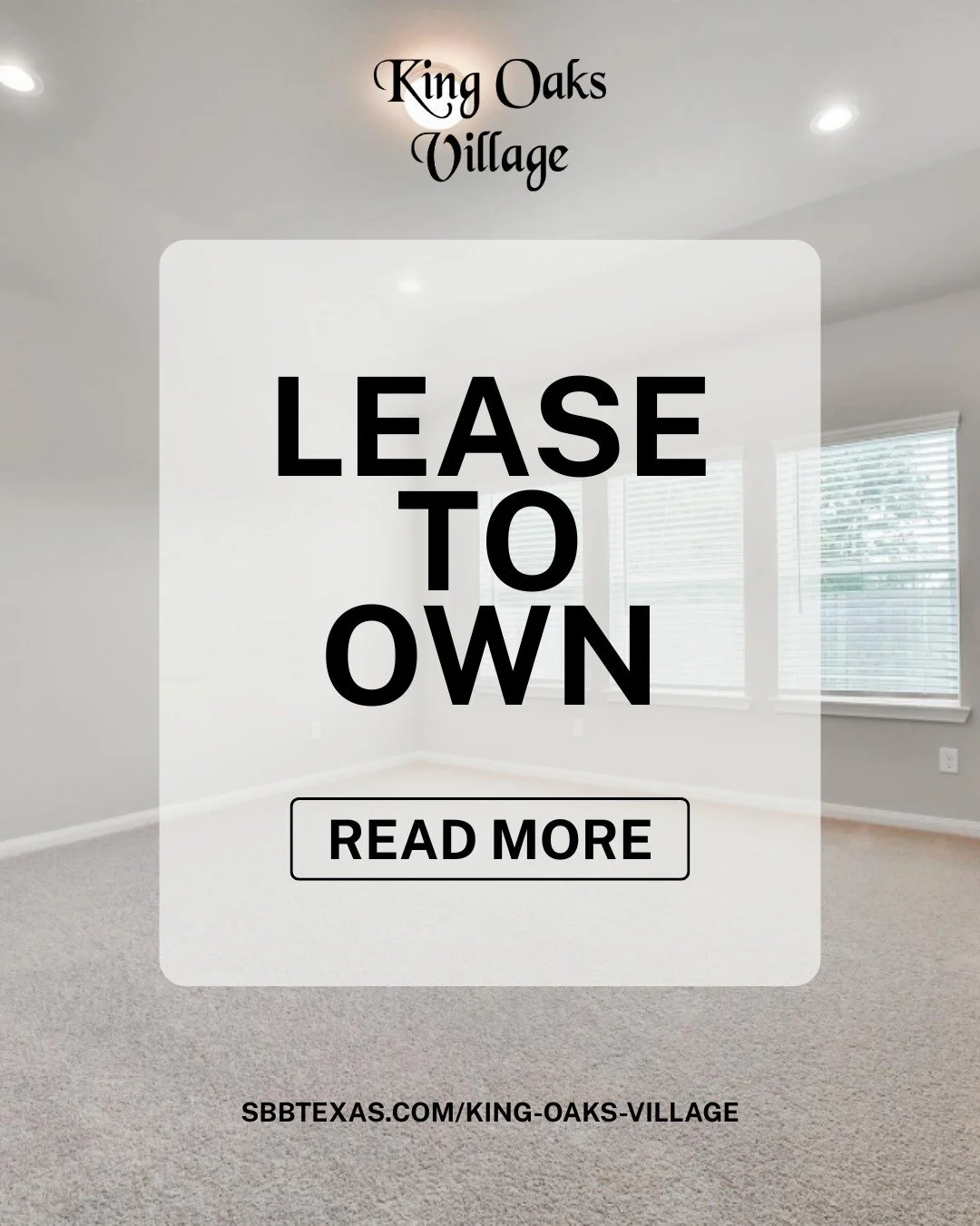 Interested in renting before you buy? King Oaks Village offers a lease-to-own option. This is a flexible path to homeownership designed to help you build credit, save toward a down payment, and transition smoothly into owning a brand-new Sullivan Bro