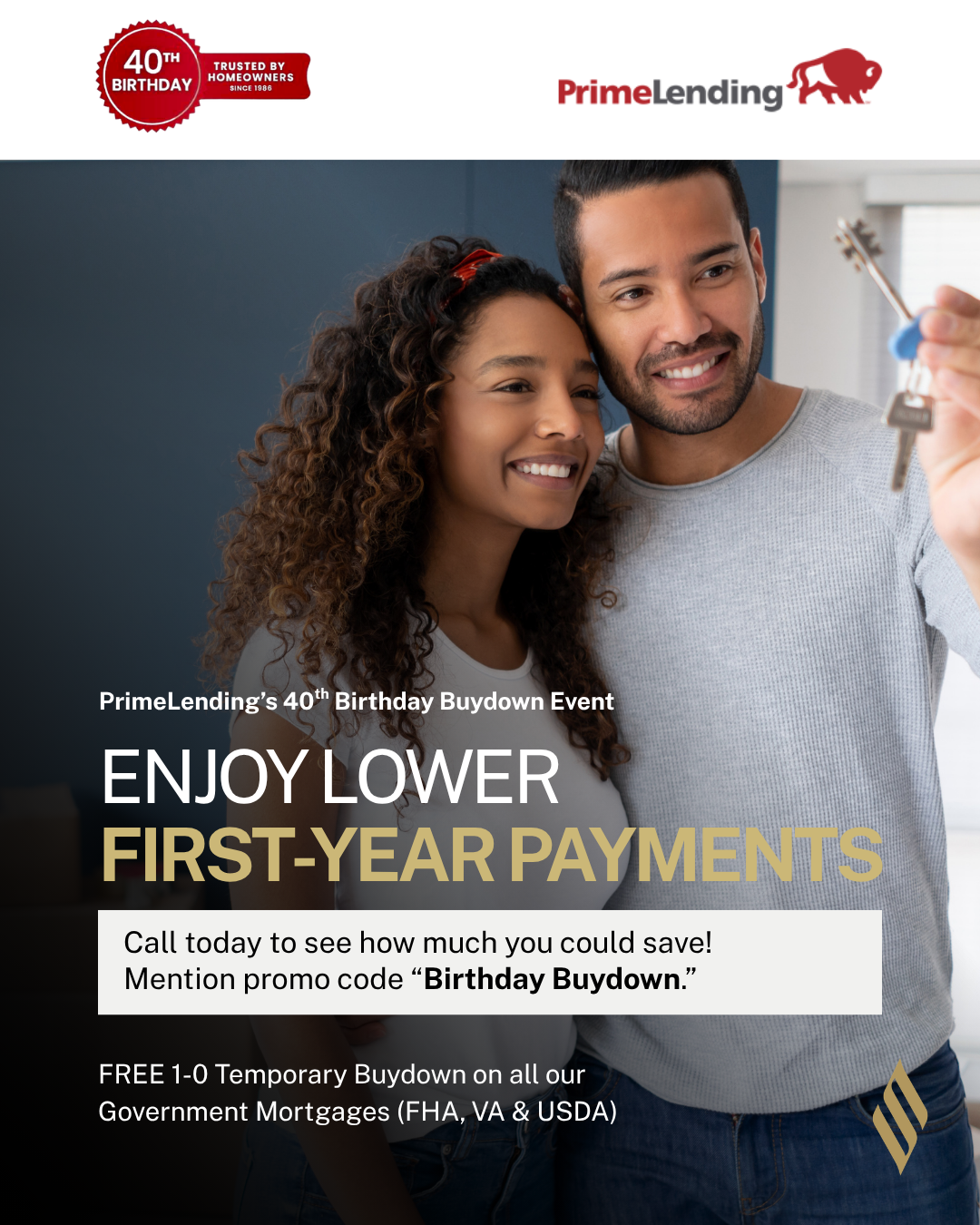 PrimeLending’s 40th Birthday Buydown Event