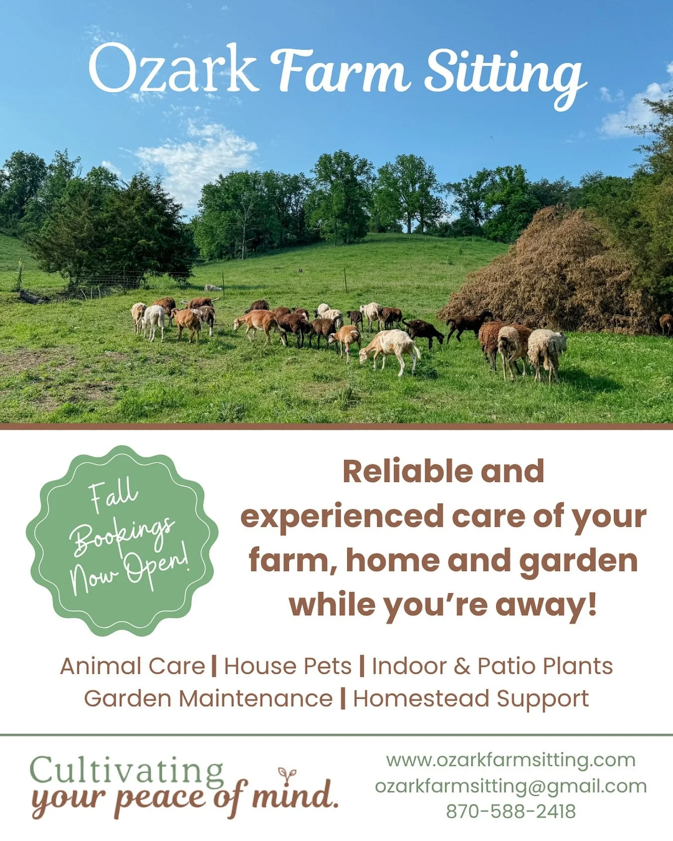 🤎Fall Bookings Now Open! 🐑

Think ahead if you&rsquo;re planning any trips in the coming months, the earlier you reach out the better! Last minute bookings are always accepted as long as we have availability! 🫶🏽

I can&rsquo;t wait to chat with y