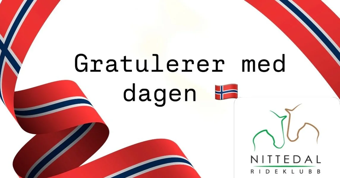 Vi &oslash;nsker alle en flott dag enten den feires i barnetog, med venner eller p&aring; hesteryggen🇳🇴 #hesterbest #norwegianconstitutionday #nittedalrideklubb