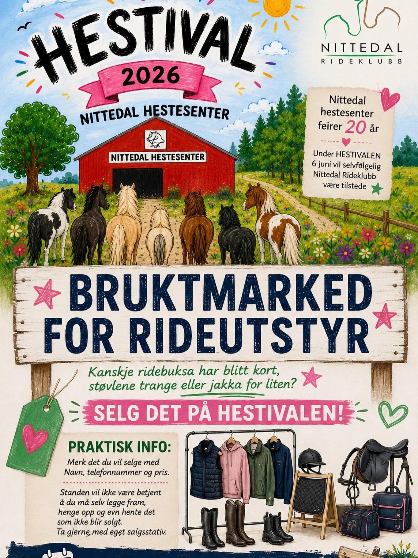 Nittedal hestesenter fyller 20 &aring;r 🎉 Rideklubben er selvf&oslash;lgelig tilstede!