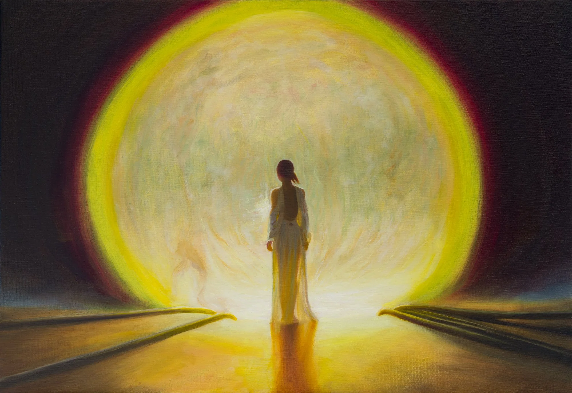 Receiving the Sun,
14" x 20",
Oil on Linen