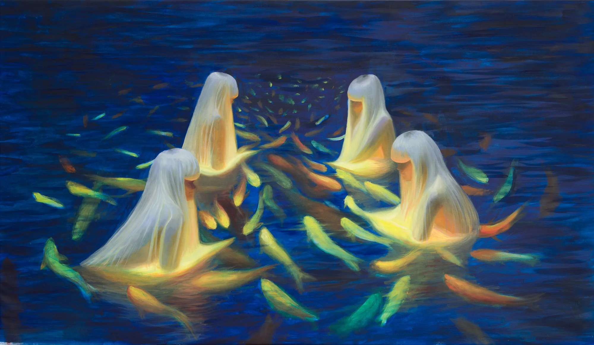 Shoal,
38" x 66",
Oil on Linen