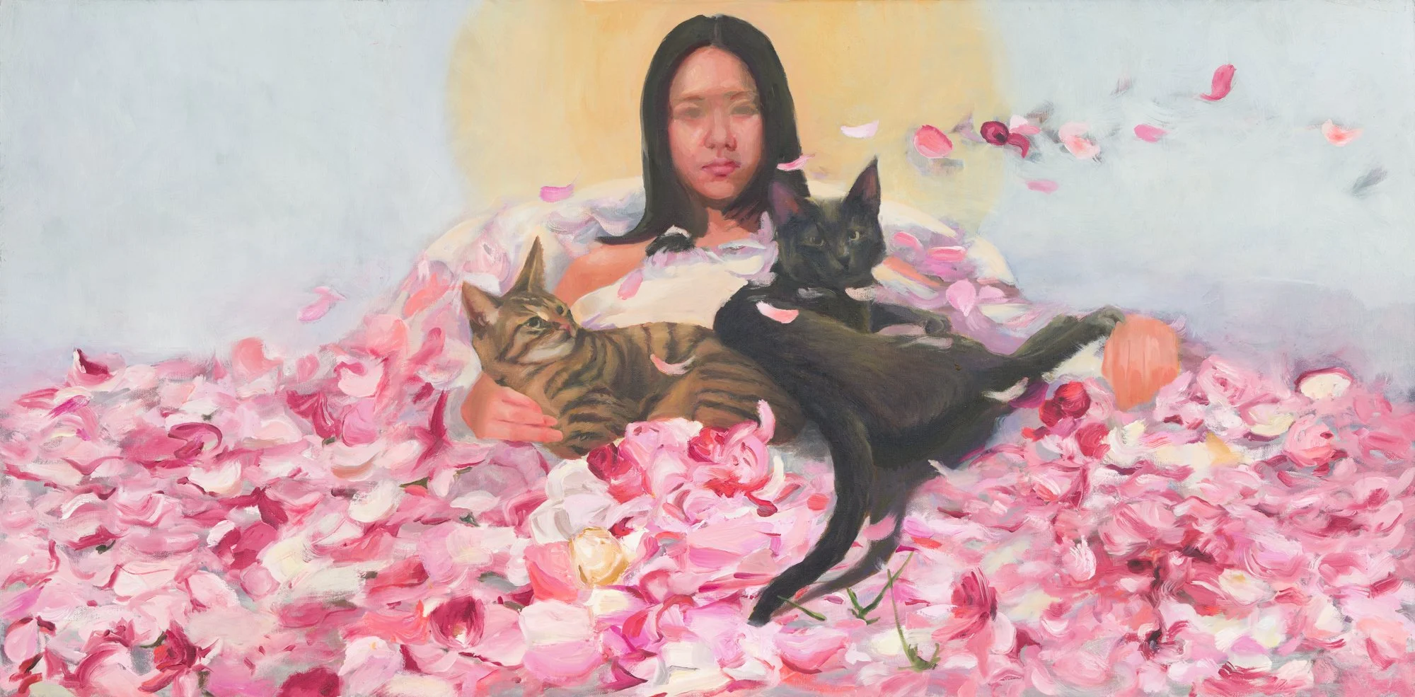 Madonna and Cats,
24" x 48",
Oil on Canvas