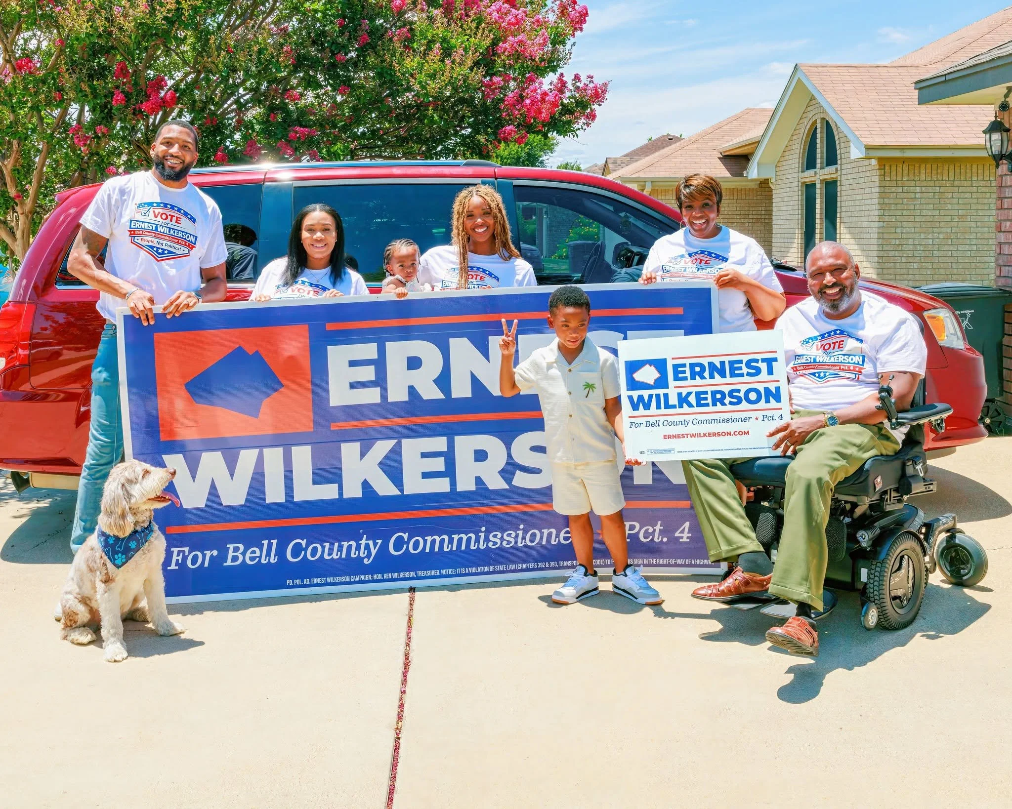 Ernest Wilkerson for Bell County Commissioner, Precinct 4 poses with his family. Photo Courtesy: Jason Deckman.
