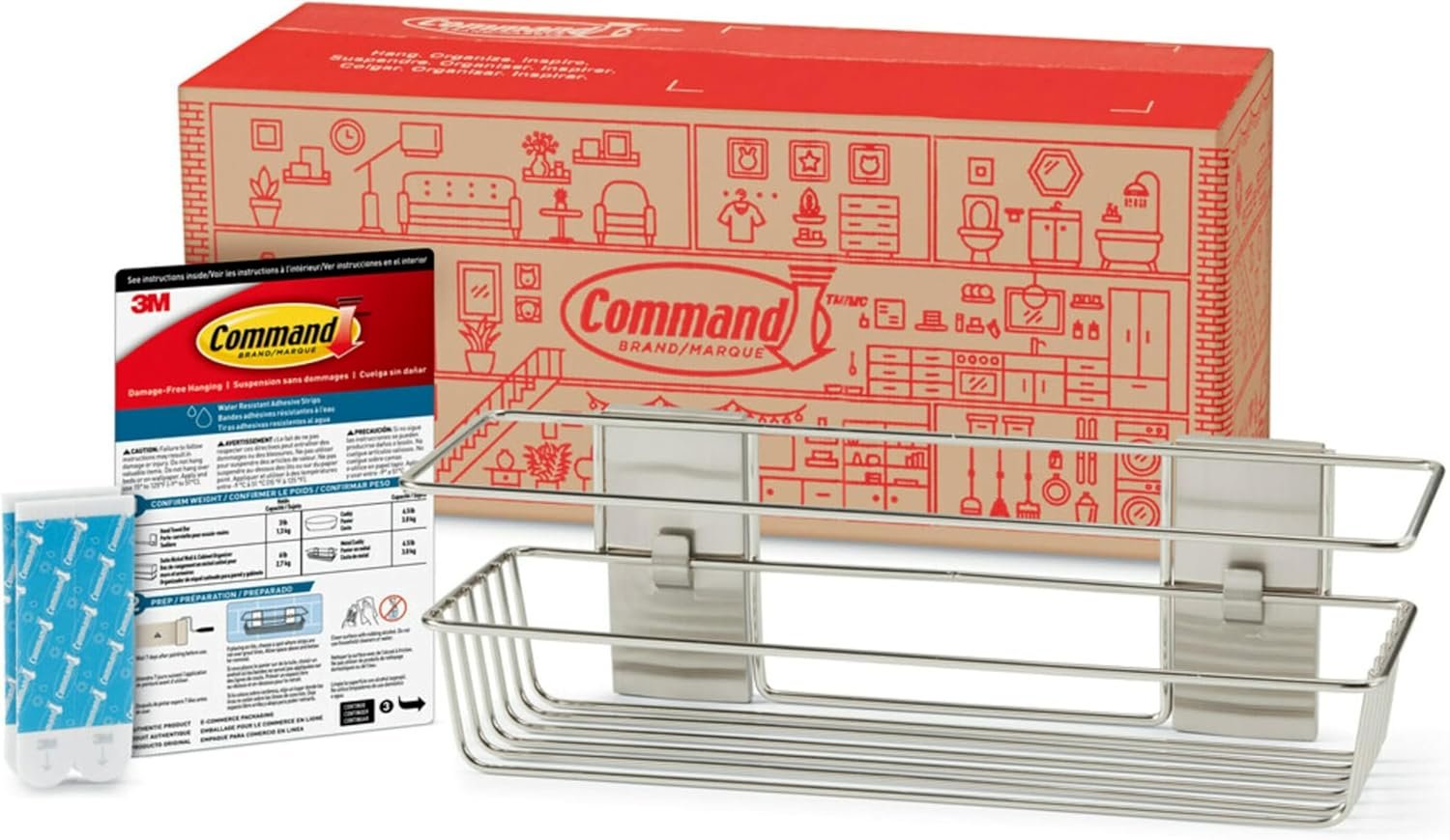 Command Satin Nickel Shower Caddy Review