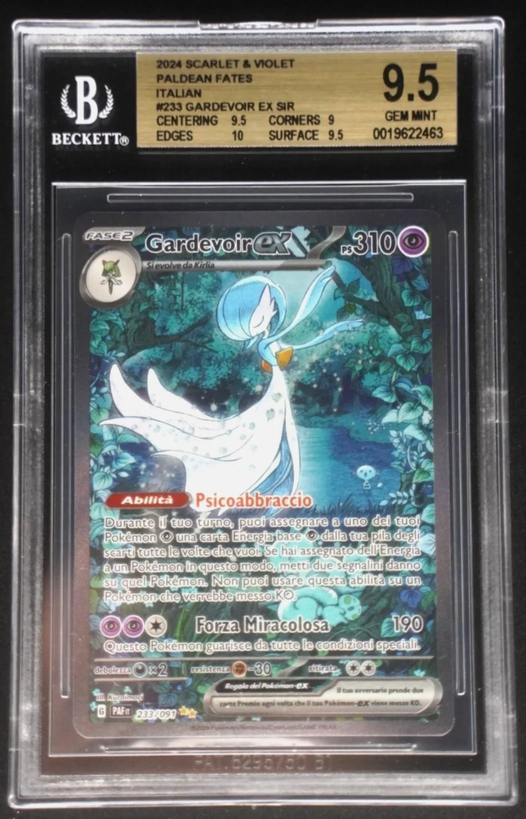 Gardevoir Ex 233 Destino di Paldea Italiano BGS 9,5