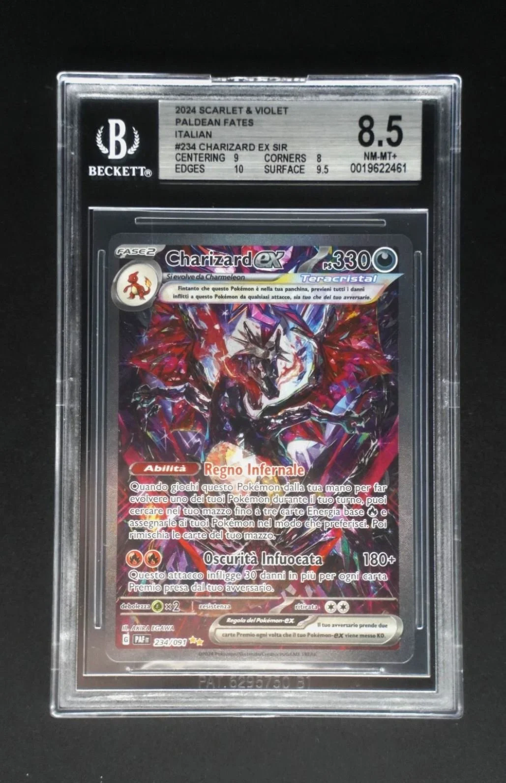 Charizard Ex 234 Destino di Paldea Italiano BGS 8,5