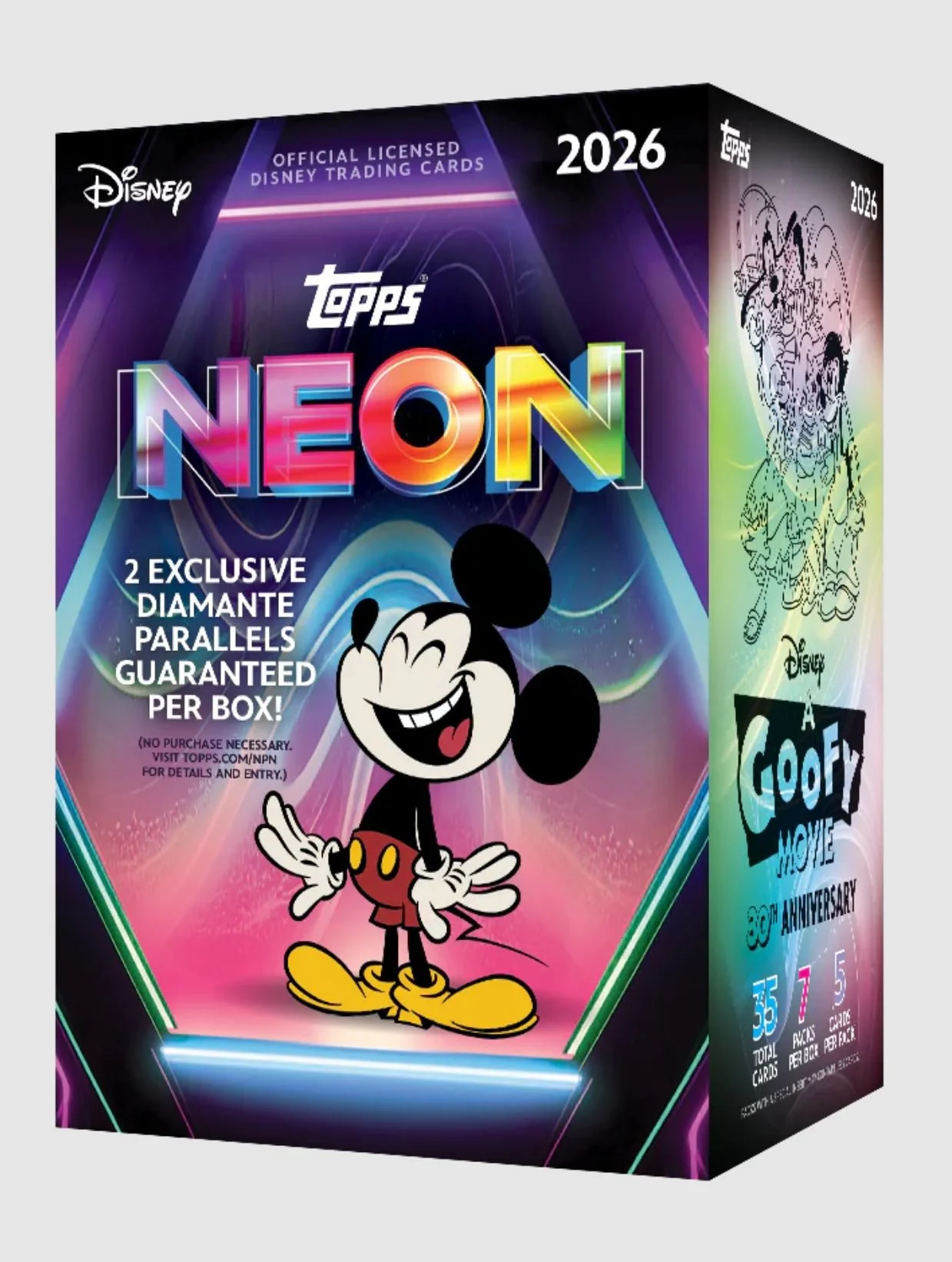Topps Disney Neon 2026 – Value Box 7 buste (ENG)