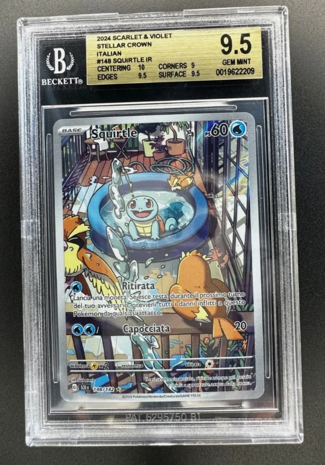 Squirtle Corona Astrale Pokemon BGS 9,5