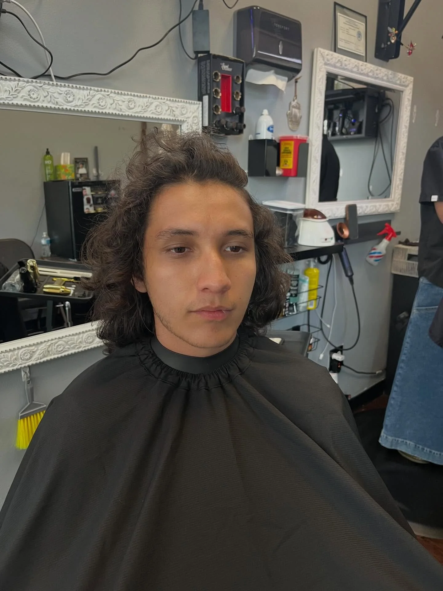 Low tapered ,slick back, mullet, transformation. #mullet #lowtaper #westjordanbarber #utahbarber