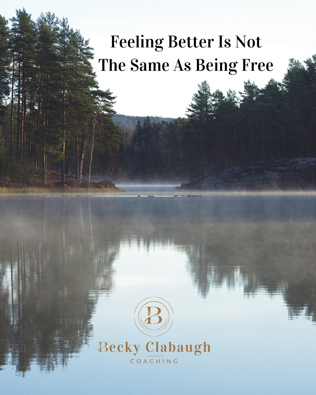 Feeling better is not the same as being free.

You can have good days, be high-functioning, even successful, and still feel trapped inside.

That&rsquo;s what one of my past clients realized:
&ldquo;I didn&rsquo;t need another mindset shift. I needed