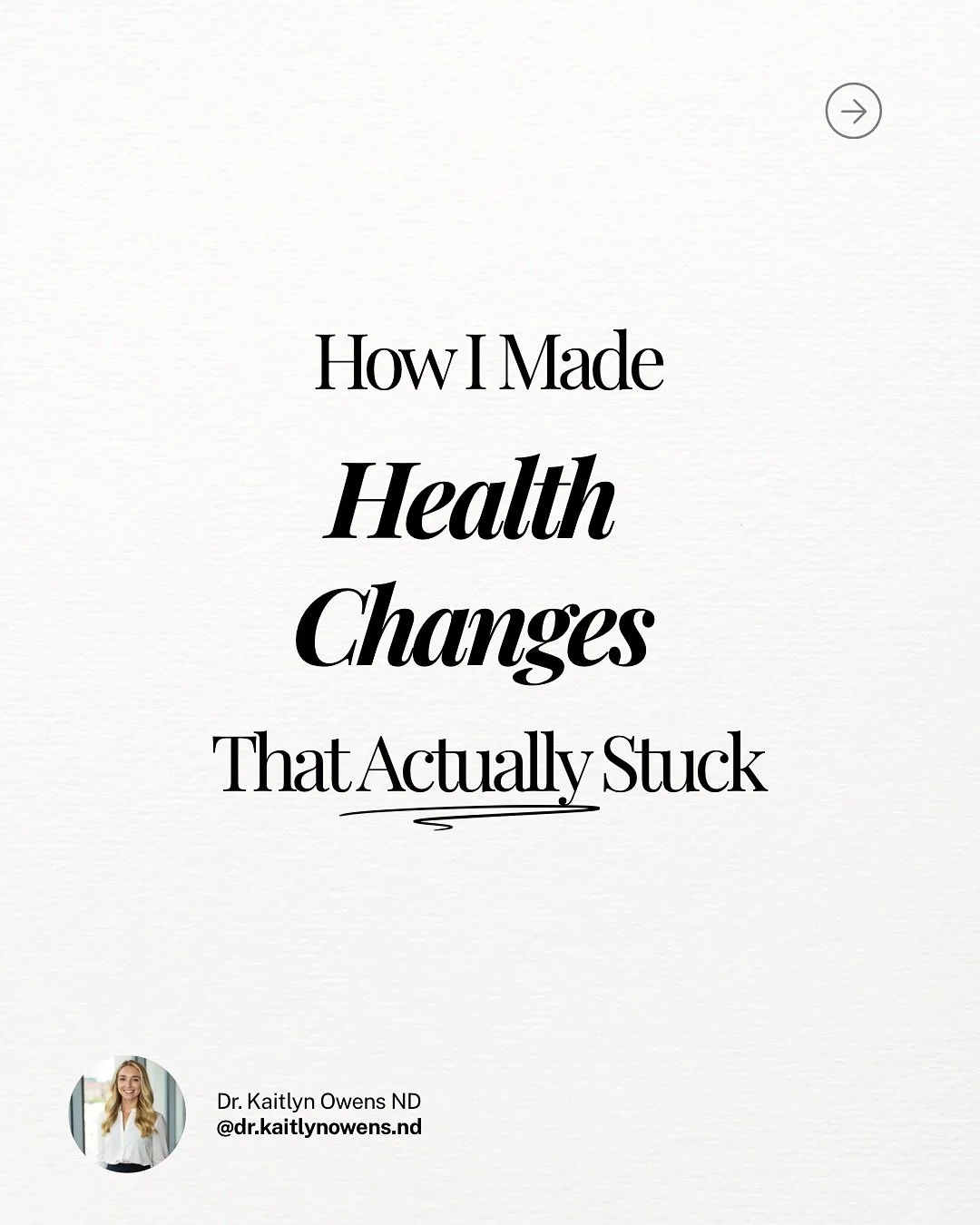 For years, I tried to go &ldquo;all in&rdquo; on my health. 

And if I slipped up from the rigid plan I set out? I&rsquo;d start over from scratch&hellip;. Which usually resulted in burnout, guilt, and never getting anywhere with my goals. 

Real cha