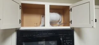 Microwave ducted and vented  to the outside wall