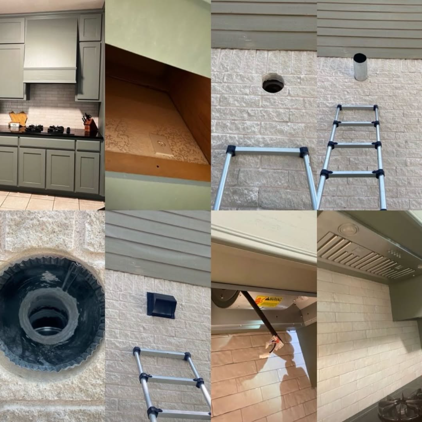 Recessed Range Hood Duct, Vent and appliance install.