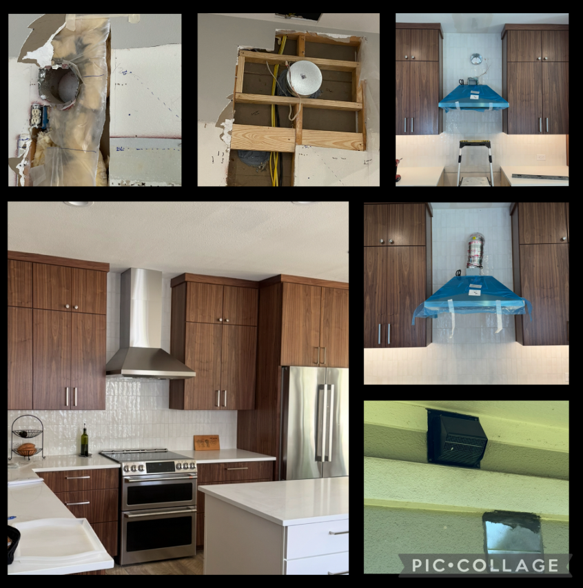 Kitchen Remodel with New Range Hood rough in and install
