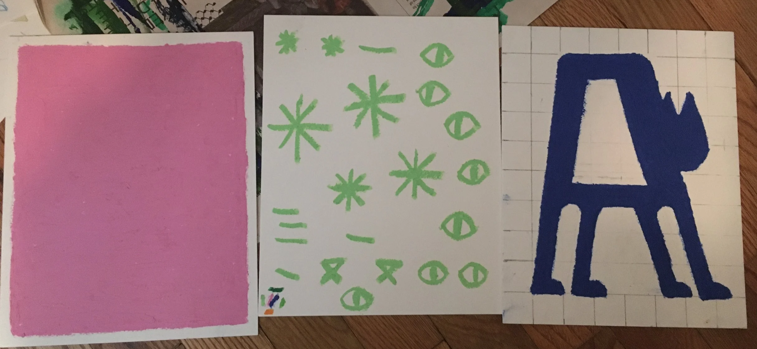 pre-scanning pastel layers