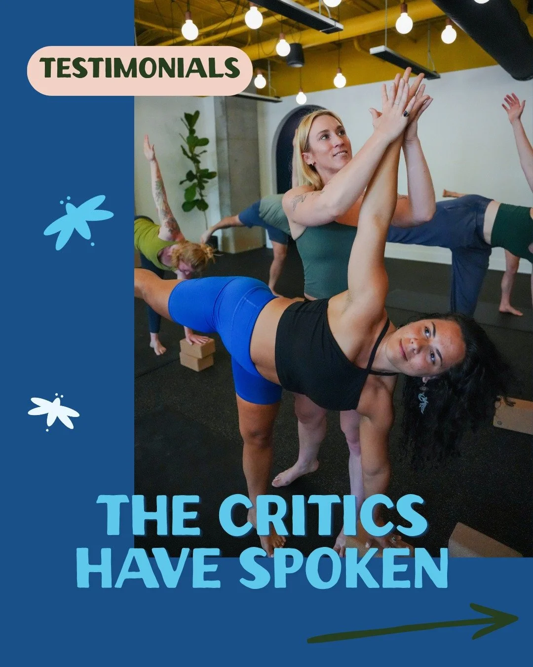 My favorite review is "holy s*%!t that kicked my ass." Come in and tell us what you think! xoxo