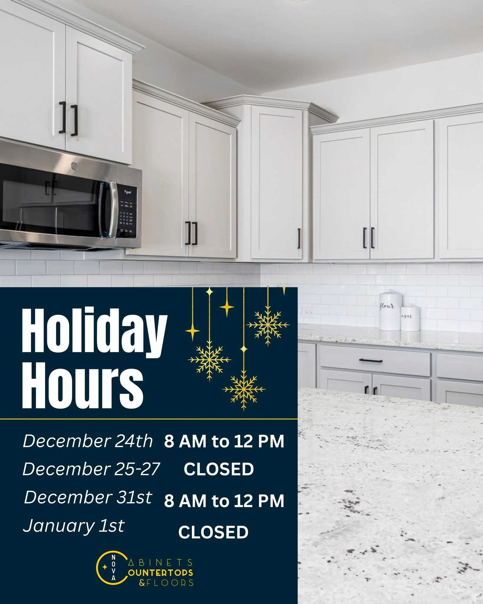 As we get ready to celebrate the holidays, we are adjusting our hours to allow our team to spend time with their families. We will be in the office from 8am-12pm on Christmas Eve and will be closed the remainder of the week. We will see you back on M