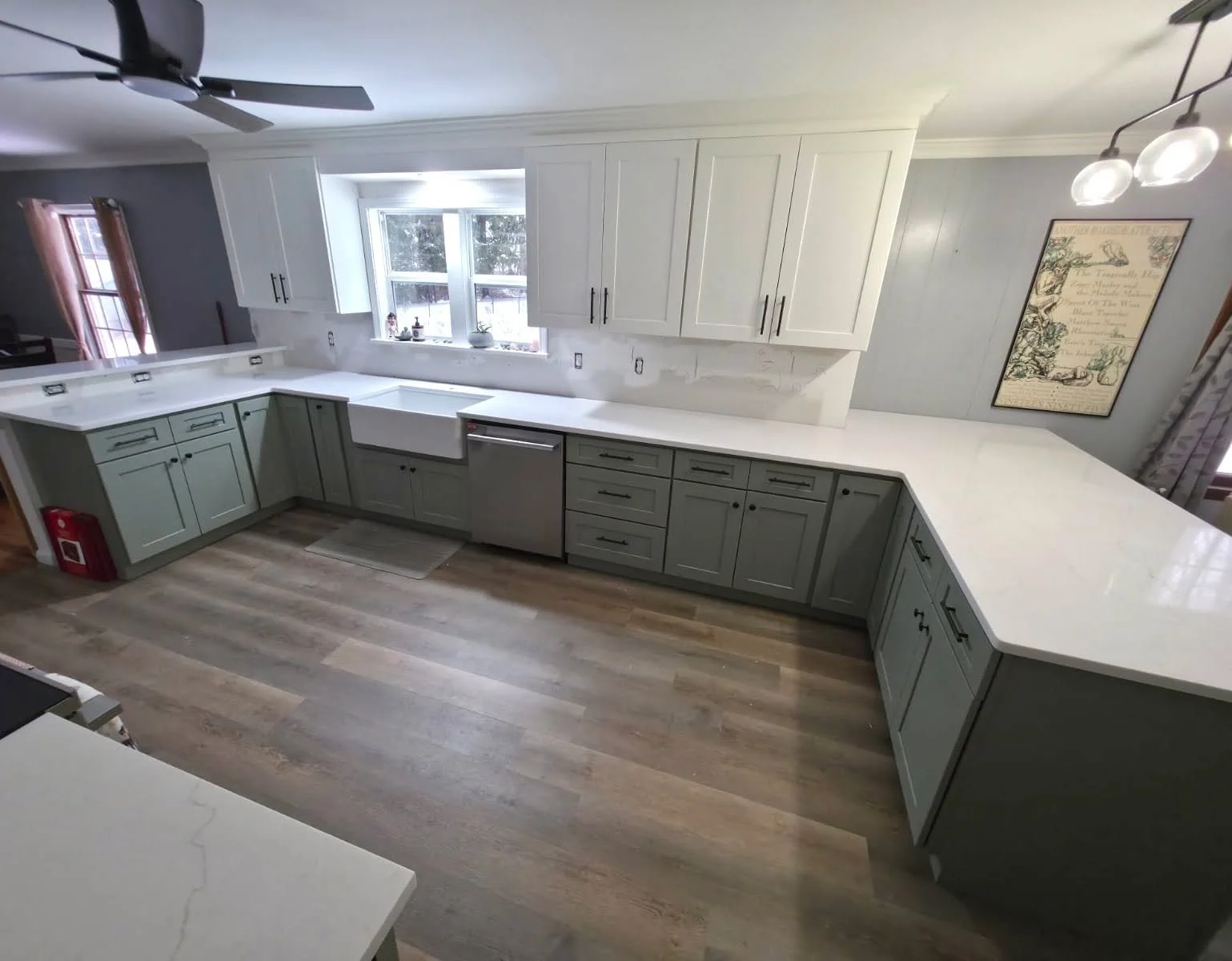 This kitchen is a great example of how the right countertops can completely change a space. Nova handled the custom fabrication and installation of these beautiful countertops, bringing this kitchen to life!

We love that this customer used a light c