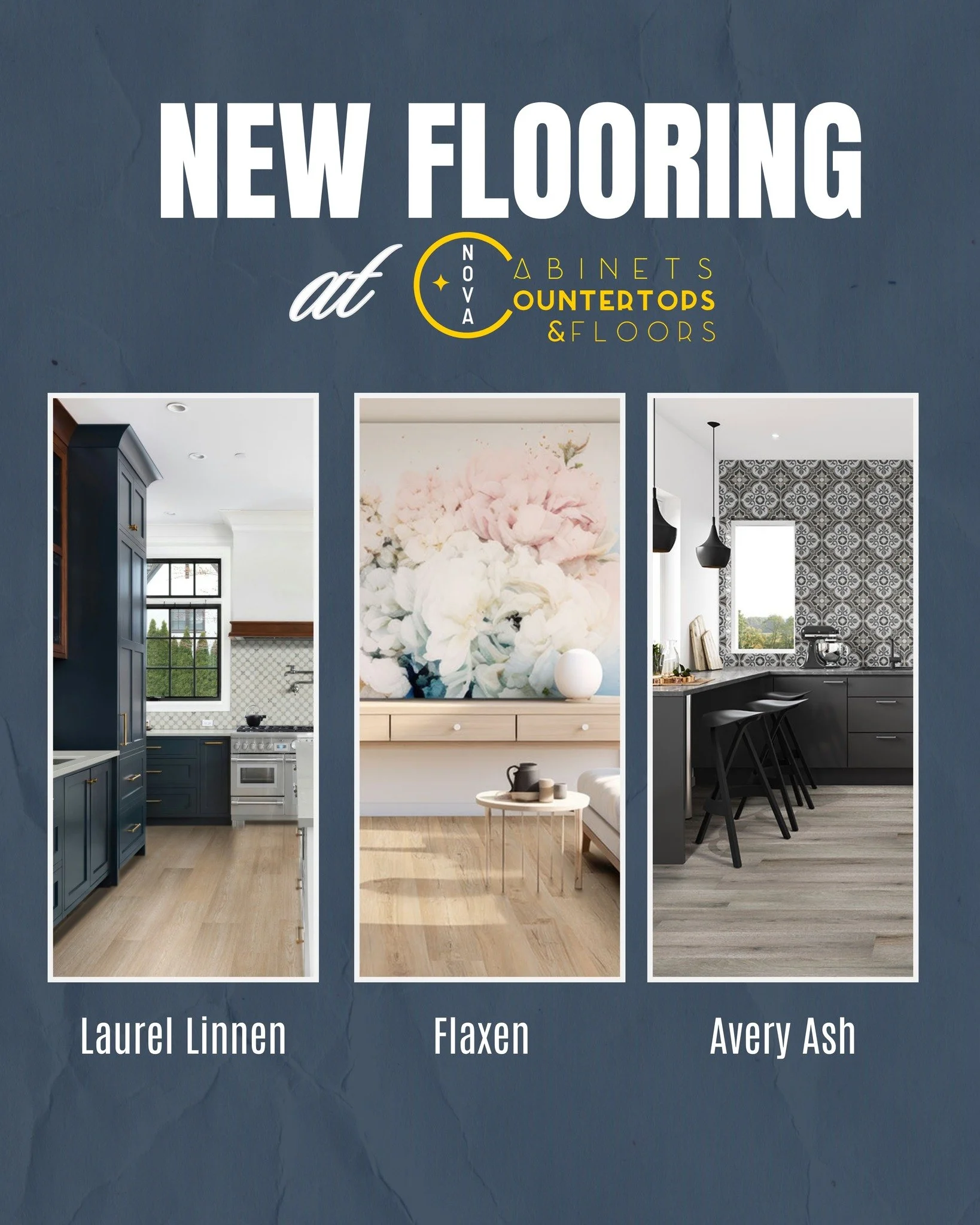 Know one of the quickest ways to upgrade your home? New floors ✅

🙌 Good news! We just brought in six NEW (in stock!!) flooring options at Nova Cabinets, Countertops and Flooring and we&rsquo;re obsessed with how good they look in person.

✅ These o