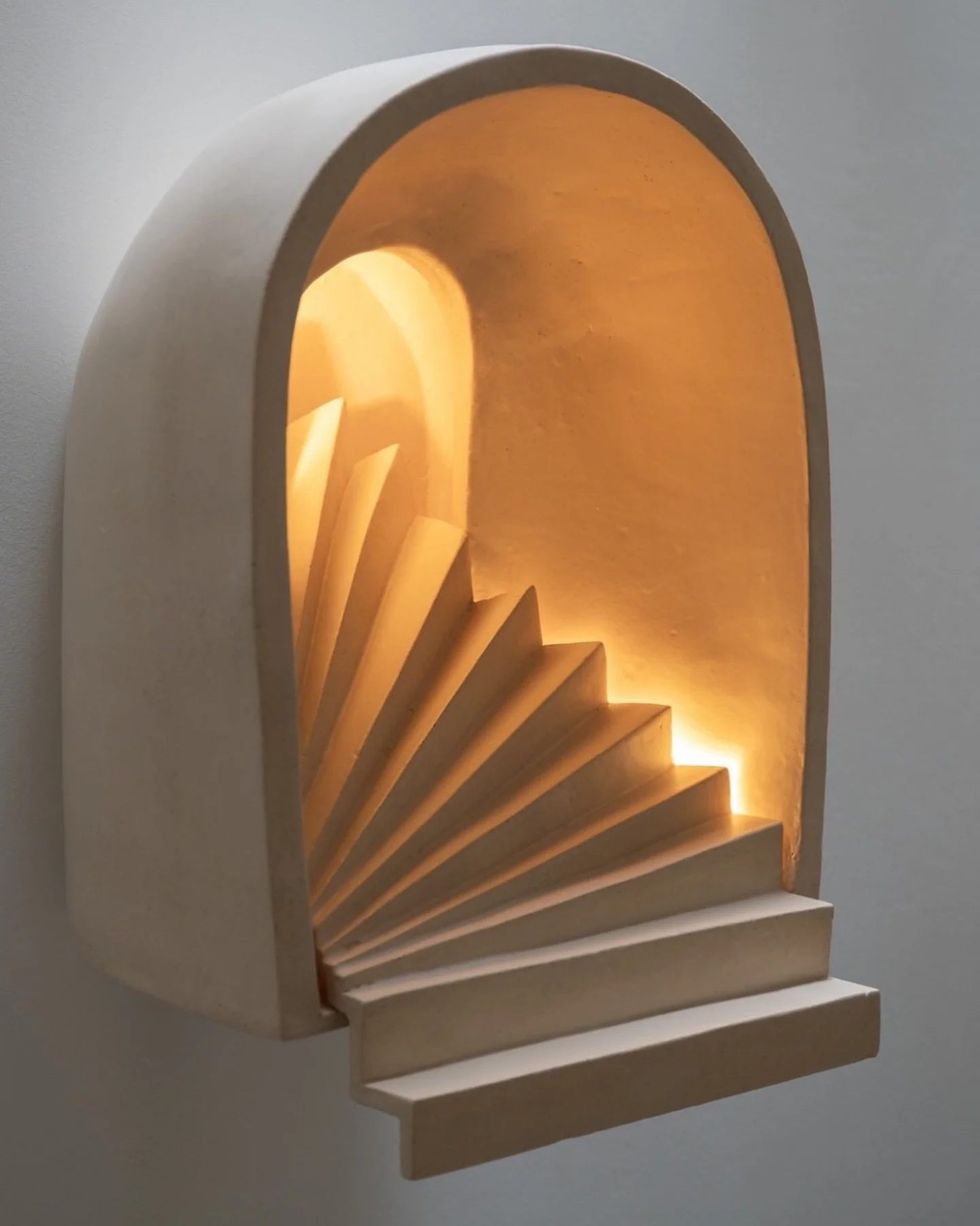 Last chance to visit my exhibition Beyond the horizon at @miakarlovagalerie 
.
.
.
.
.
#beyondthehorizon #wishiwasanarchitect #ceramic #lightobjects #brutalist #brutalistarchitecture #miakarlova #ingesimonis_porcelainstudio