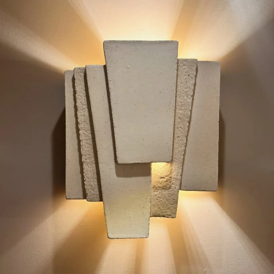 Brought this baby with her brother to their forever home! 
Unique pieces
Ceramics
.
.
.
.
.
#brutalistlamp #inspiredbyartdeco #ceramiclight #handmadelamp #interiordecor