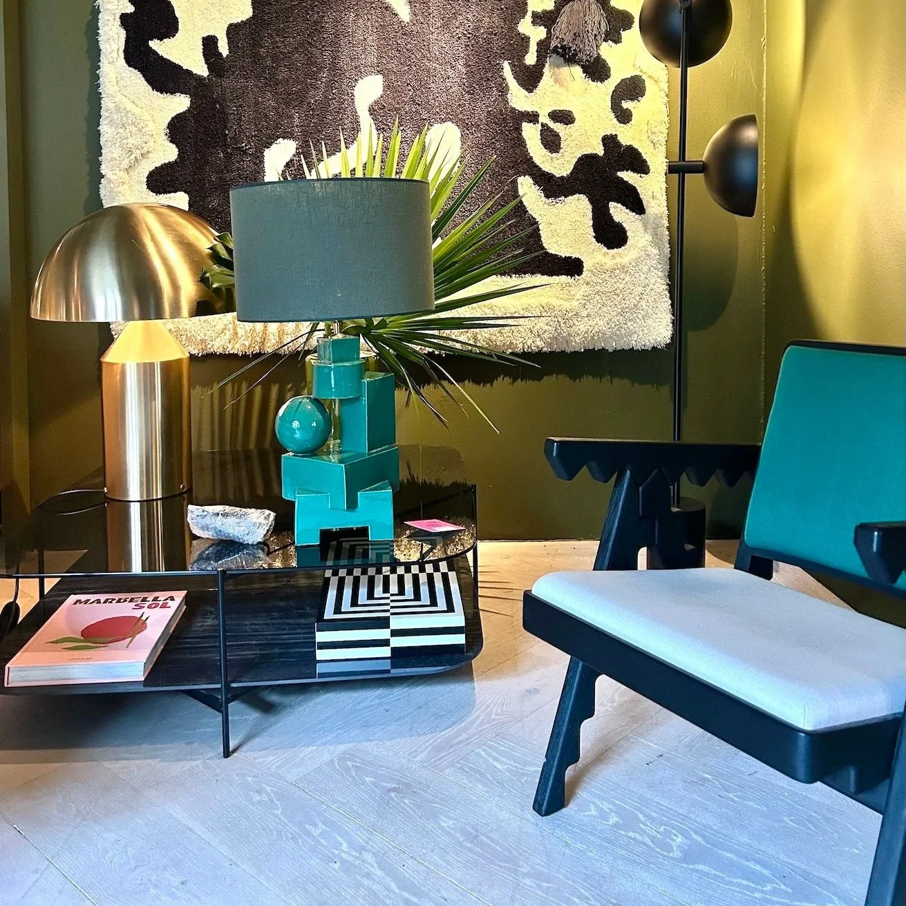 Jade groene tafellamp