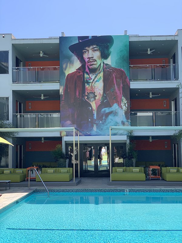 Poolside at West Hollywood’s iconic Sunset Marquis hotel