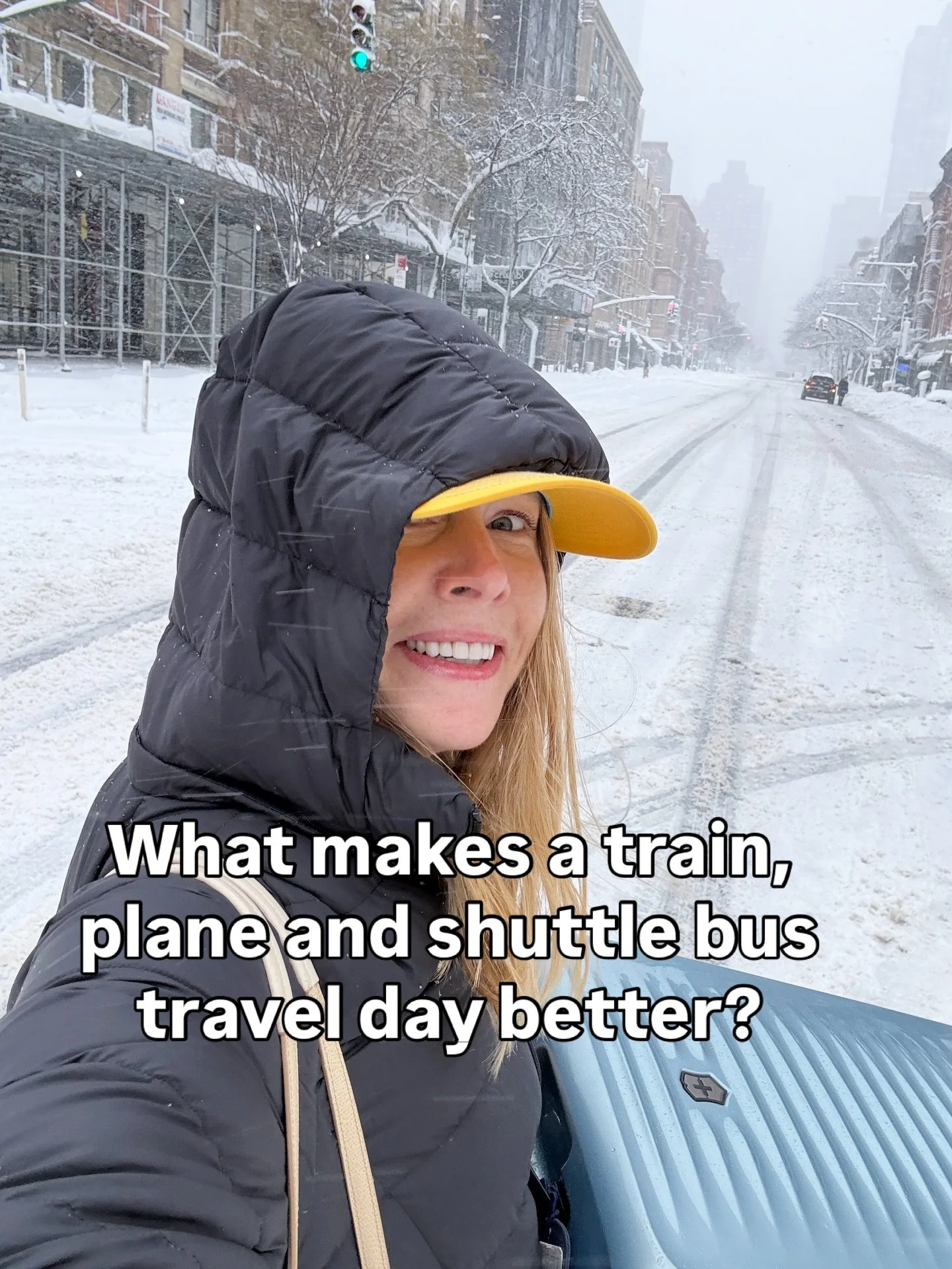 A train, plane and shuttle bus kind of travel snow day brings lessons, too&hellip;. ✈️🚊🚍❄️

sometimes it&rsquo;s the little things that can bring a silver lining, like good NY pizza, and Delta Atlanta lounge chicken tortilla soup. Hope you all stay