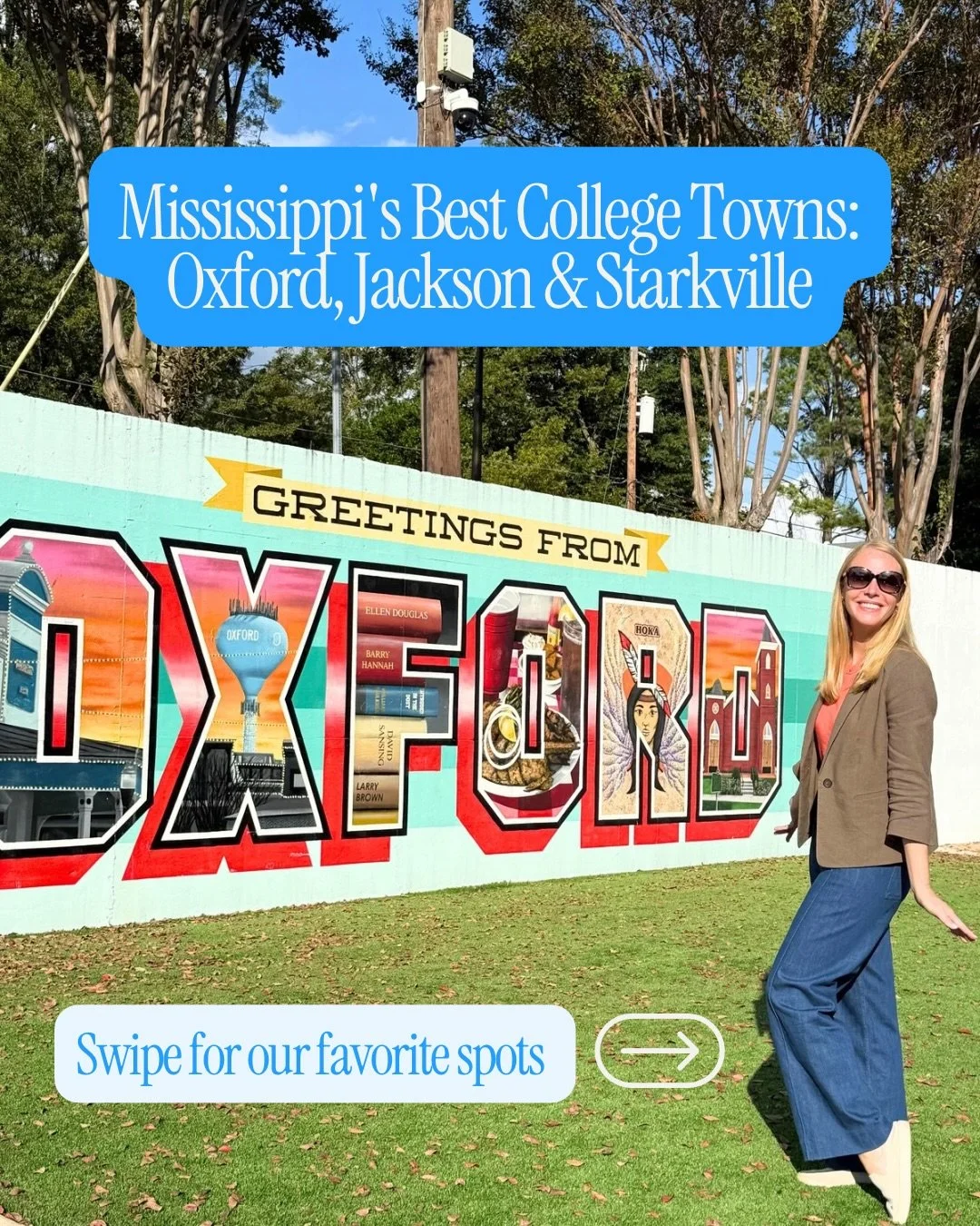 Mississippi has a college town for every kind of traveler, and we found the best spots in Oxford, Jackson, and Starkville. 🙌

In Oxford:
We walked the legendary Cedar Path at @rowanoakofficial (William Faulkner&rsquo;s home)
Flipped through vinyl at