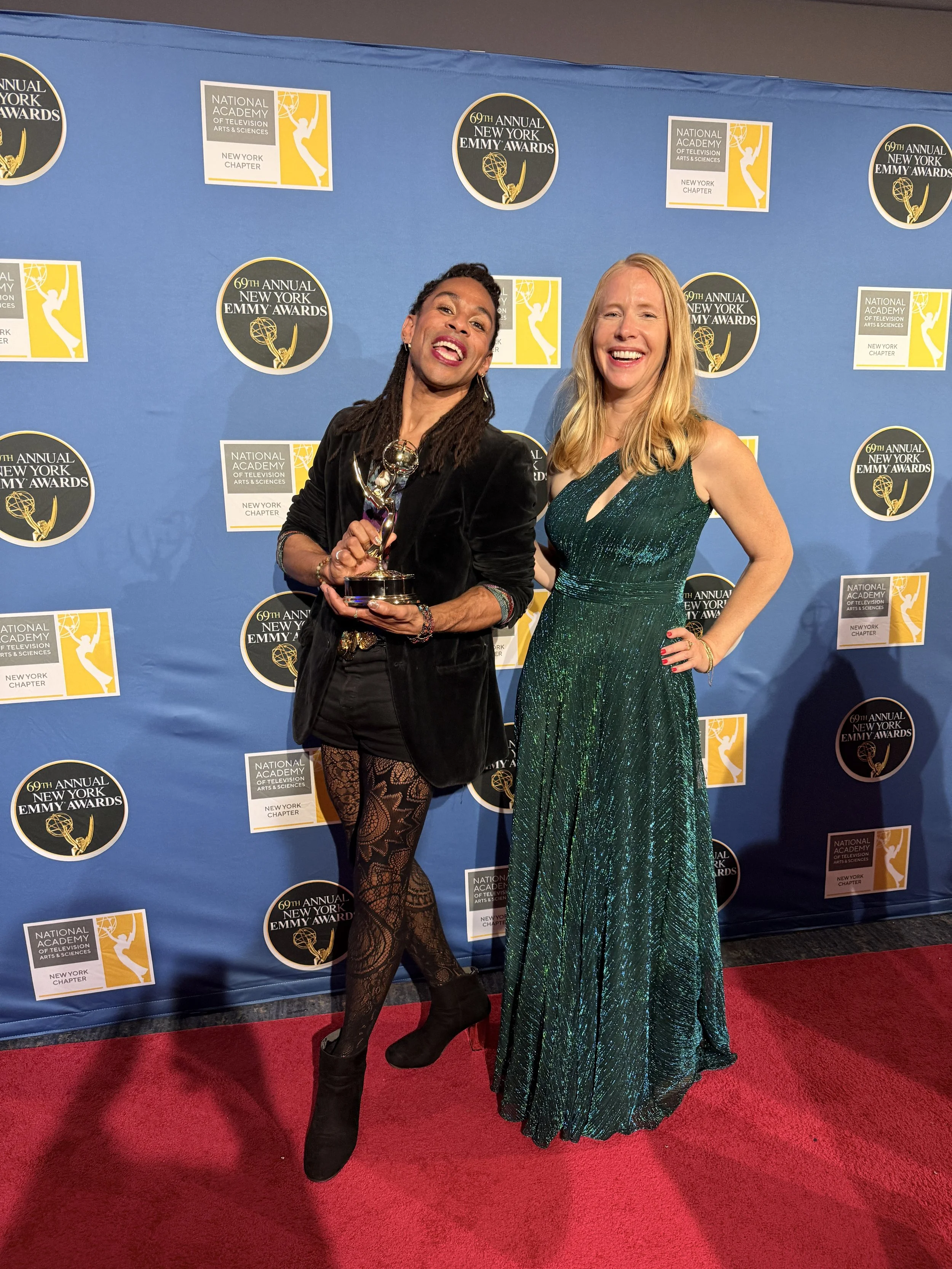 Darley-Newman-on-the-red-carpet-with-Brandon Kazen-Maddox.JPG