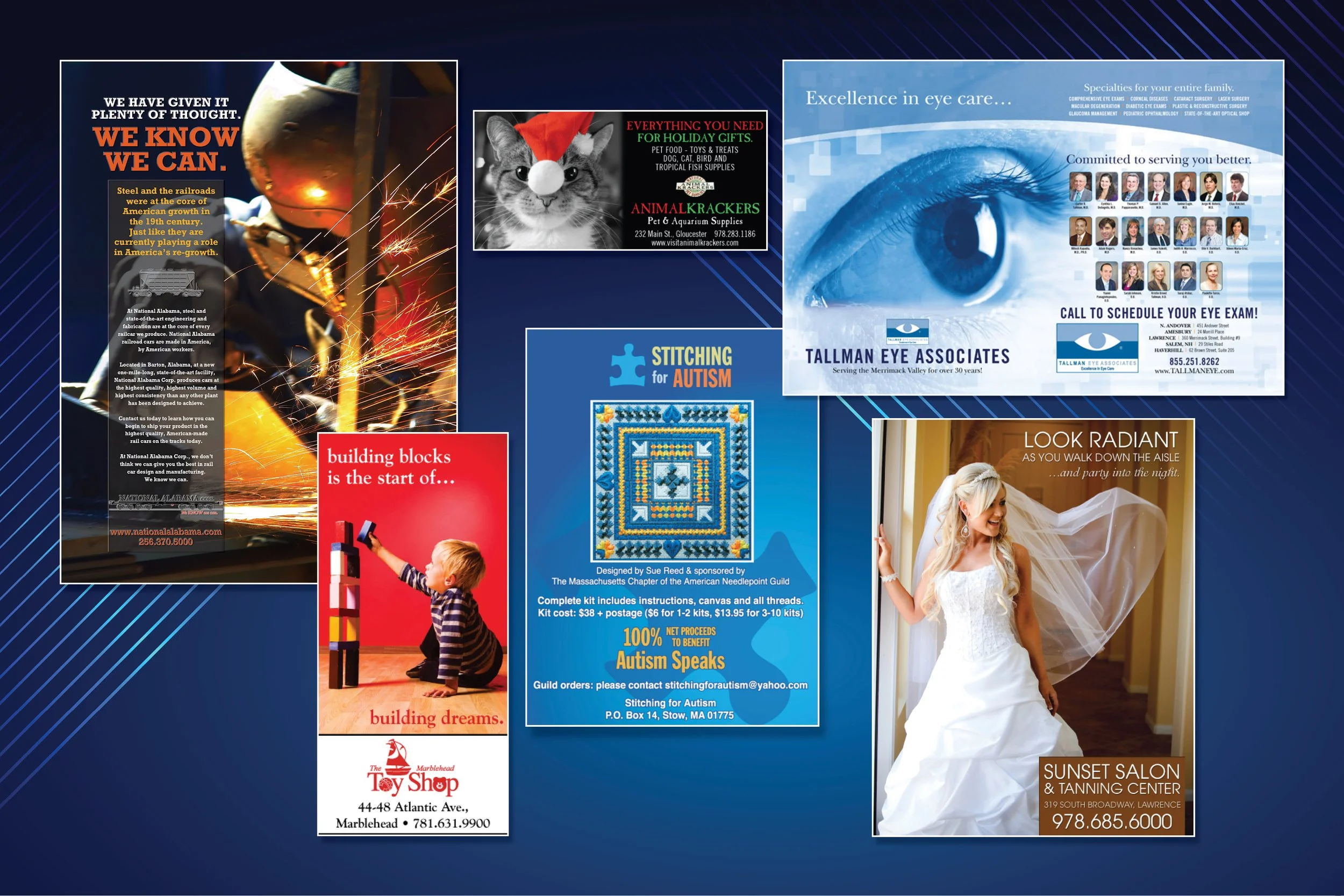 NORTH OF BOSTON MEDIA GROUP - Various magazine advertising.