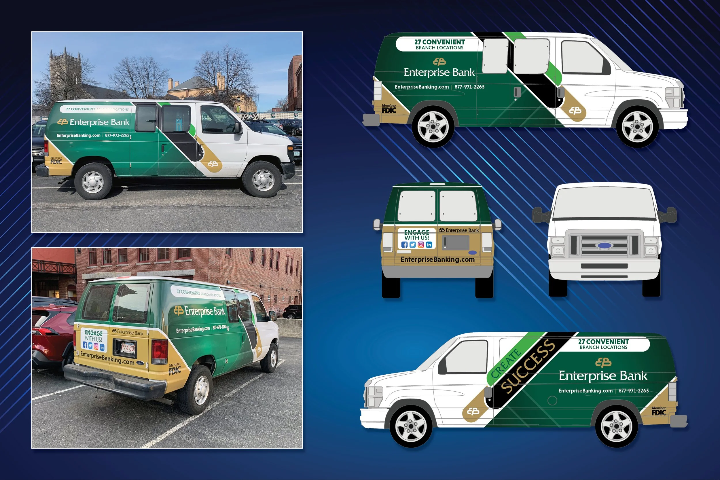 ENTERPRISE BANK - Vinyl wrap for van.