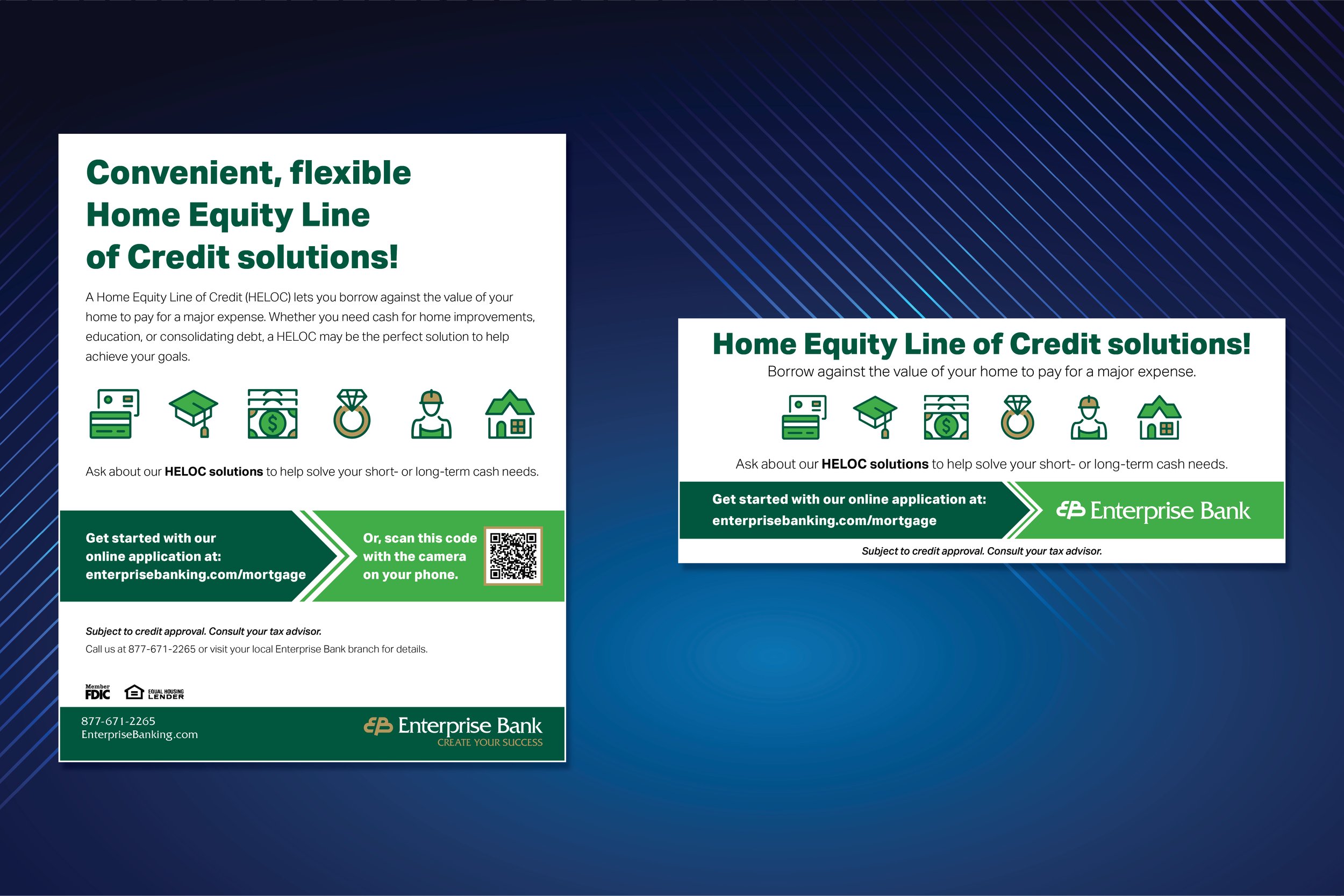 ENTERPRISE BANK - Home Equity Line of Credit (HELOC) promotions.